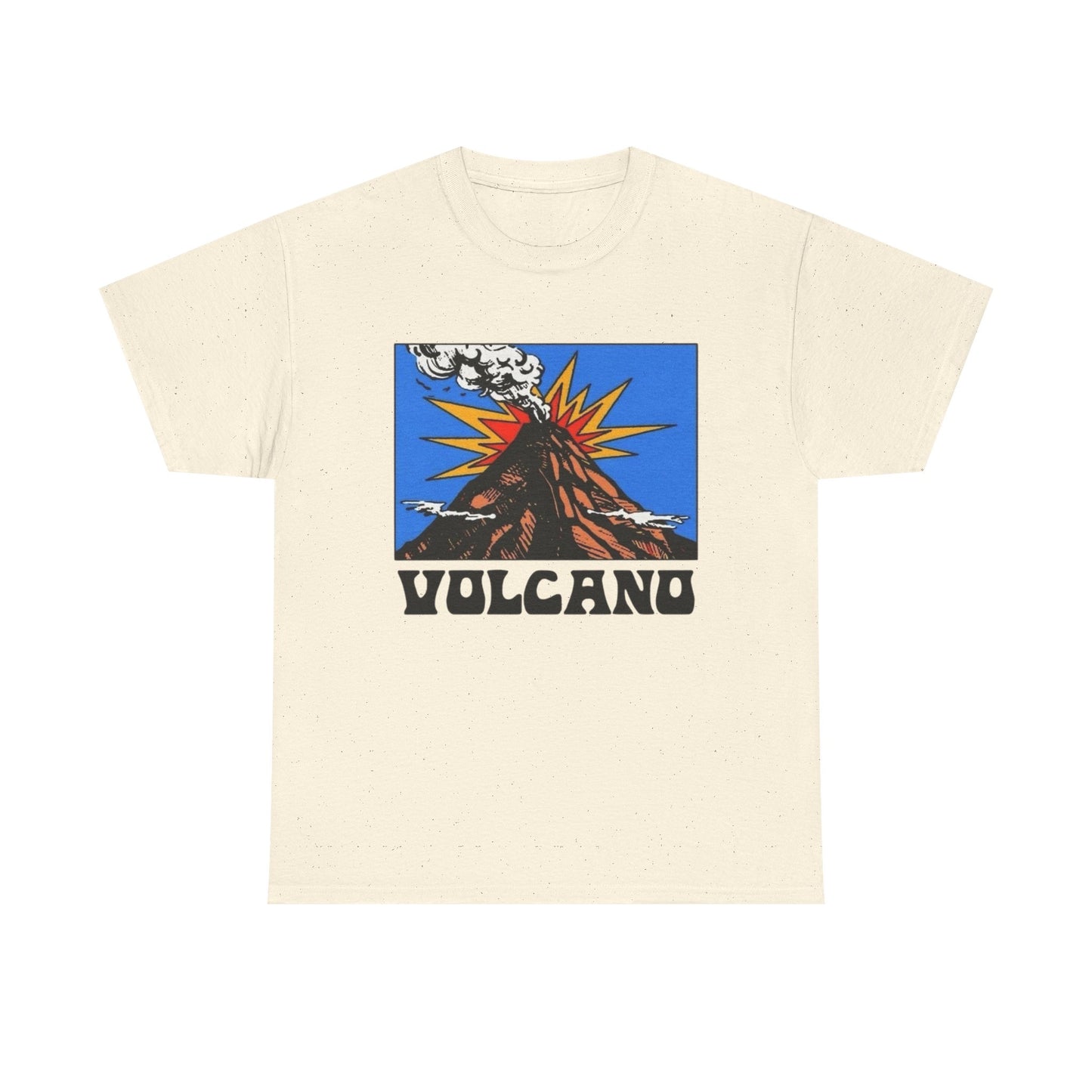 Volcano Graphic T Shirt ADULT NEW Unisex Heavy Cotton Tee