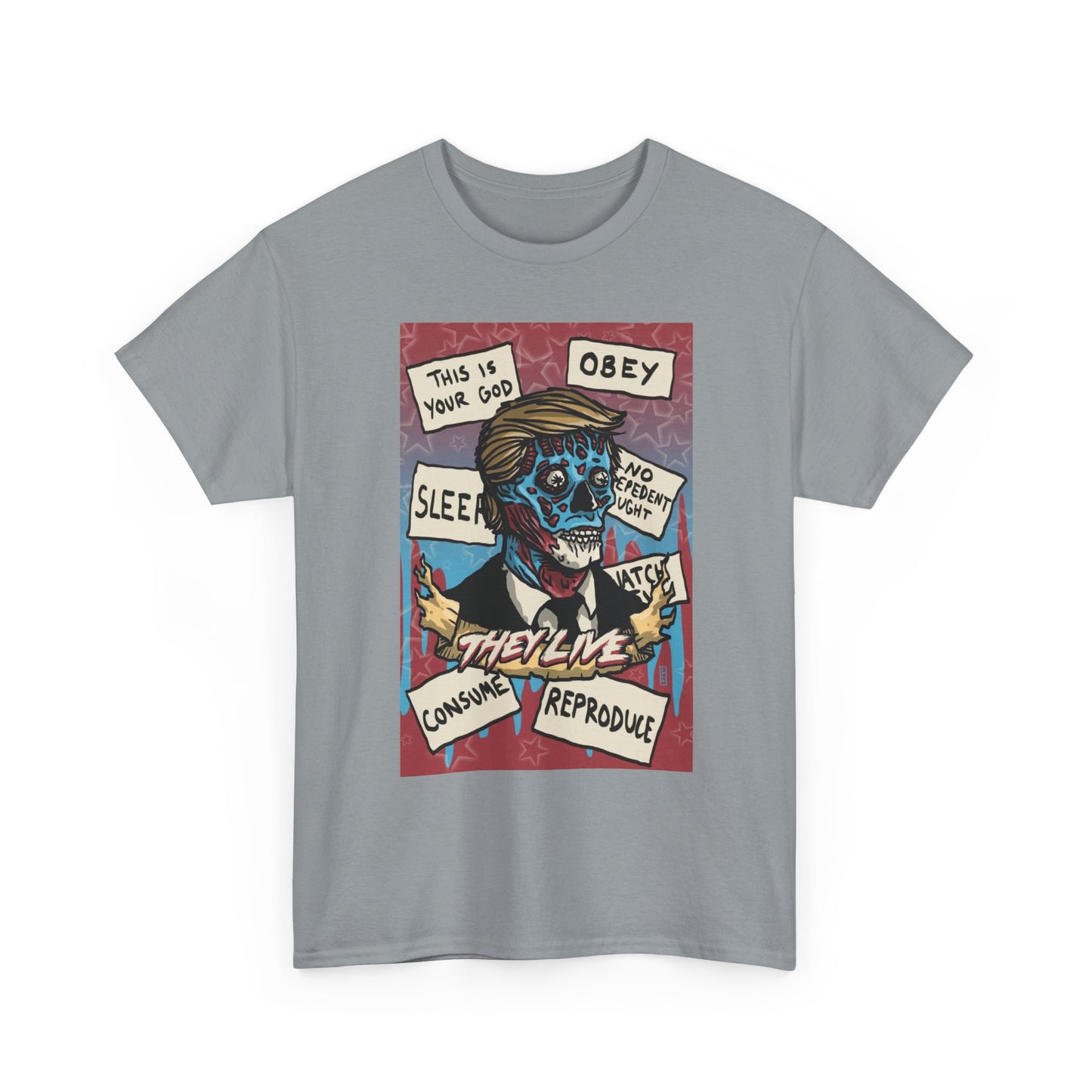 Obey Graphic T Shirt Skate Retro Unisex Heavy Cotton Tee