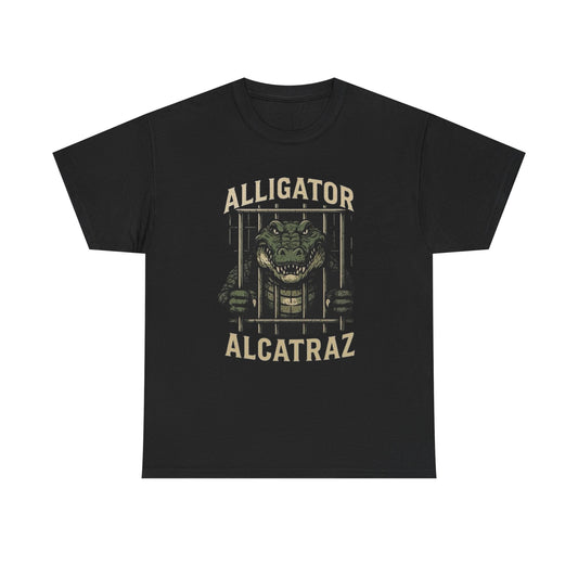 Alligator Alcatraz Graphic T Shirt S-5XL NEW Unisex Heavy Cotton Tee