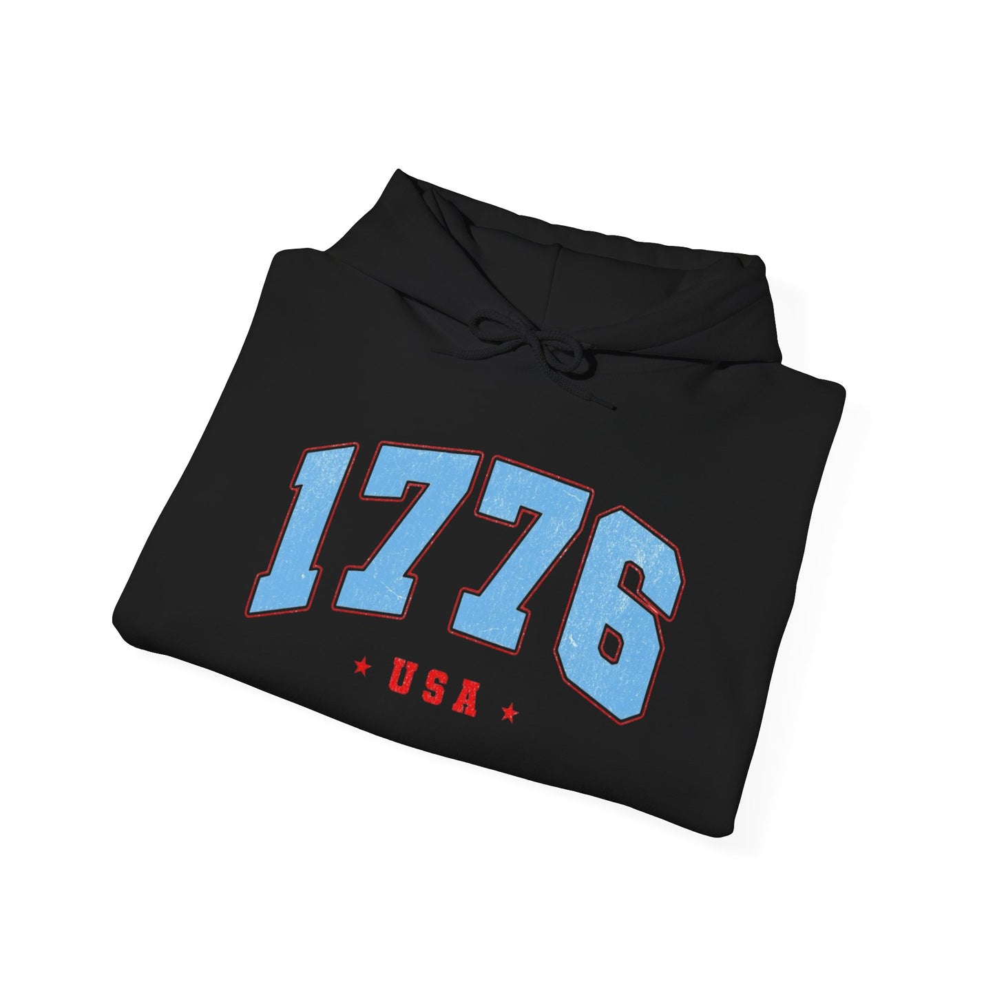 1776 USA Retro America Graphic Hoodie Men's Heavy Blend™ Hooded Sweatshirt