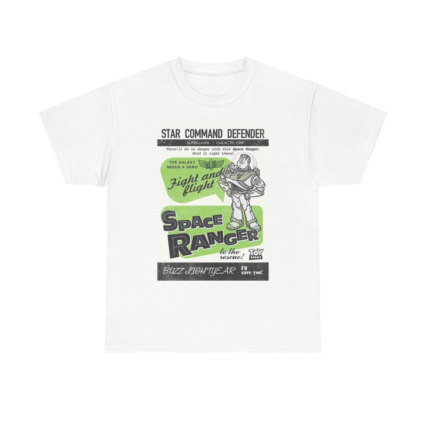 Space Ranger Graphic T Shirt Vintage Toy Poster Unisex Heavy Cotton Tee