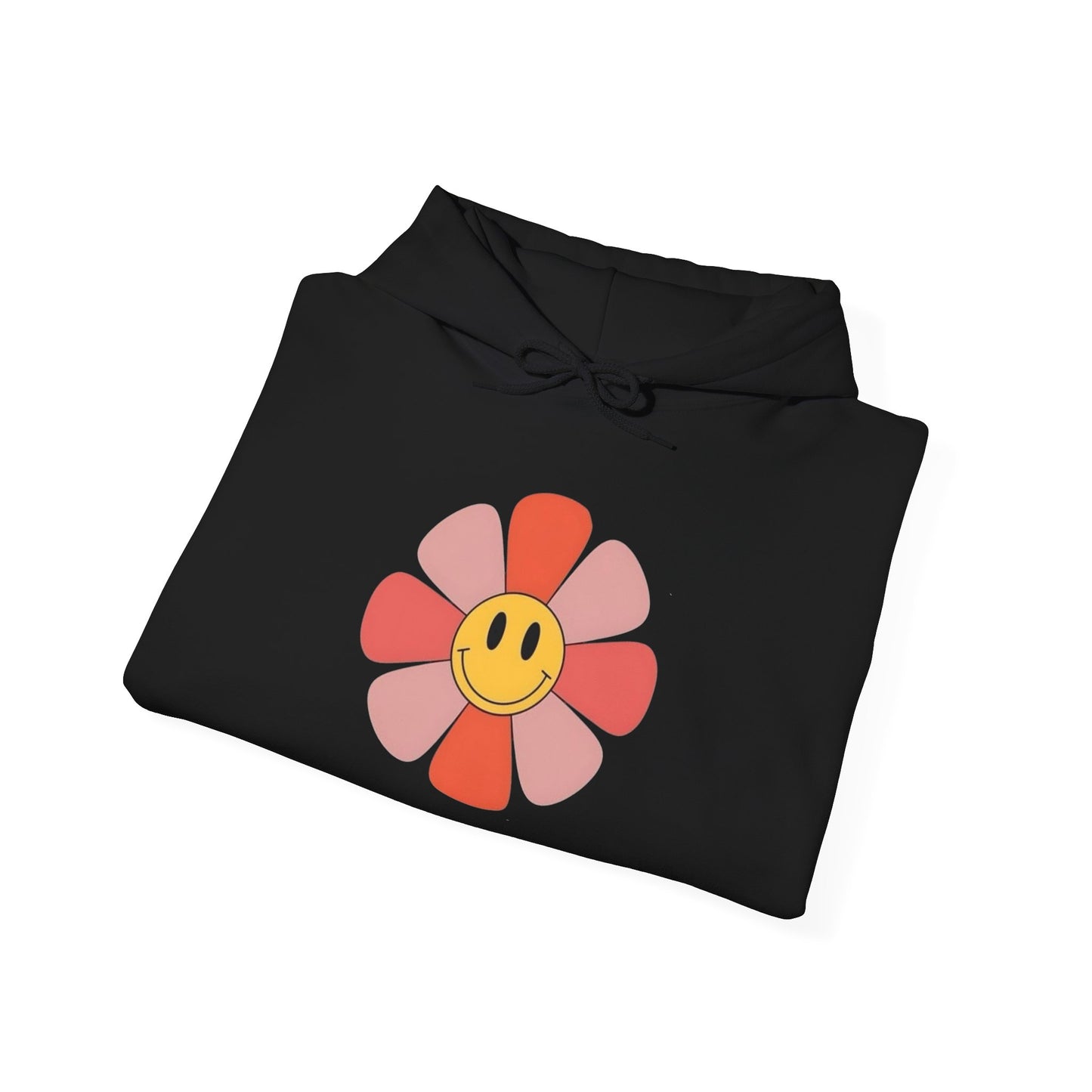 Happy Face Flower Hype Graphic Hoodie Unisex Heavy Blend™ Hooded Sweatshirt