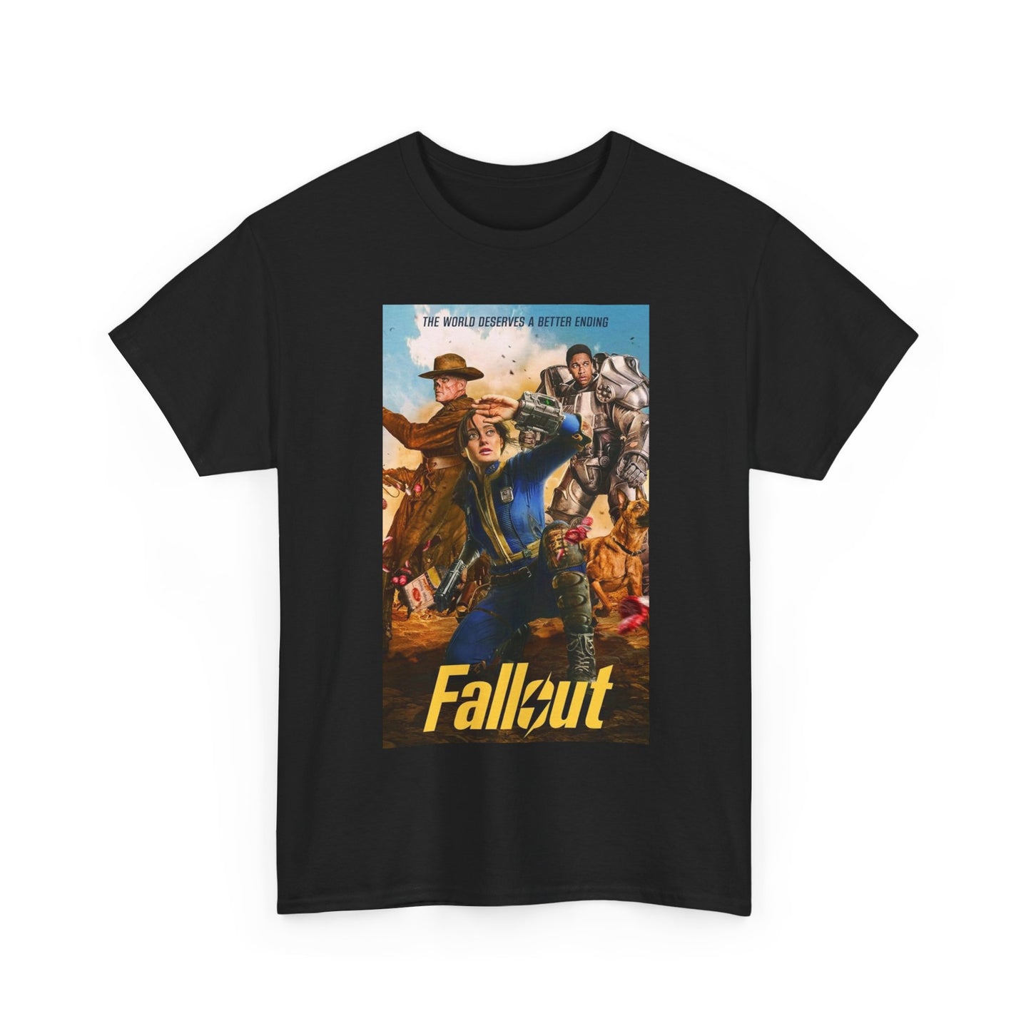 Fallout T-shirt video game graphic retro nuclear tv show Unisex Heavy Cotton Tee