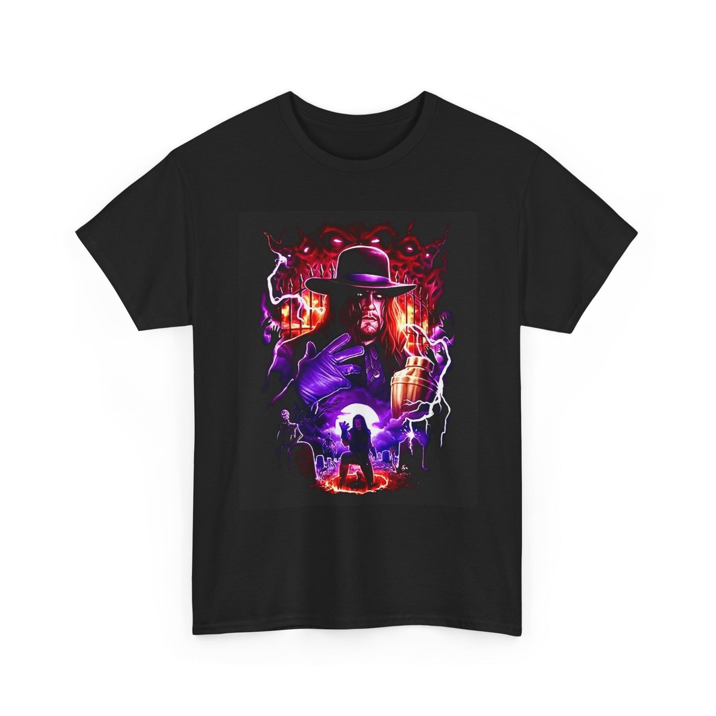 Undertaker Graphic T Shirt Vintage Wrestling Retro Unisex Heavy Cotton Tee