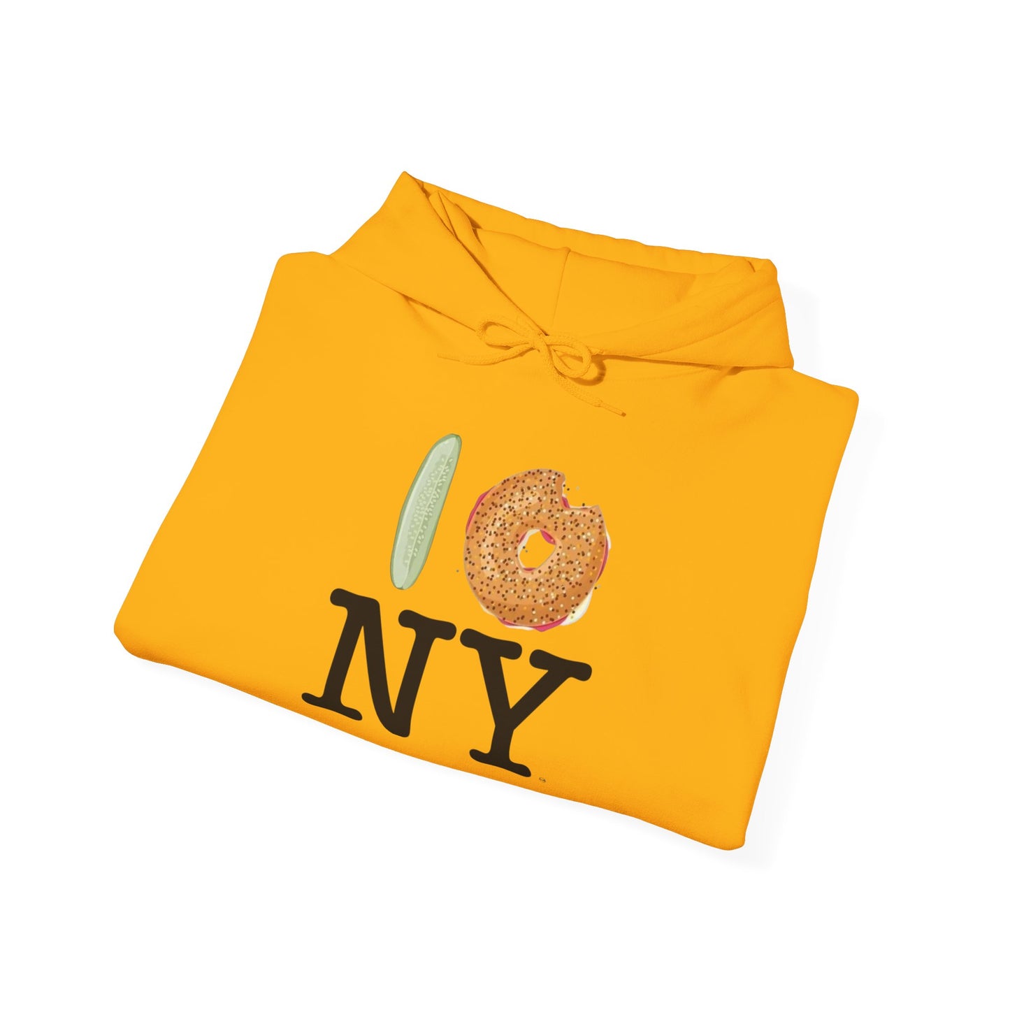I Love New York Foodie Graphic Hoodie NEW Unisex Heavy Blend™ Hooded Sweatshirt