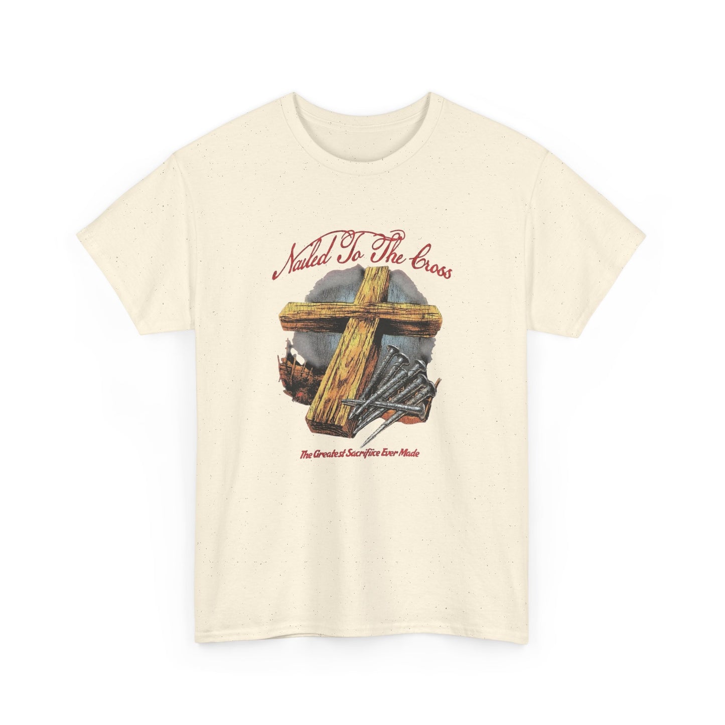 Jesus Nailed To The Cross Graphic T Shirt Unisex Heavy Cotton Tee