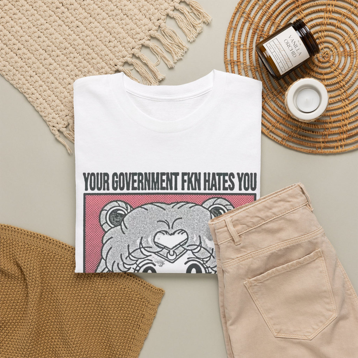 Funny Government Hatred Quote T-Shirt Men's Graphic Tee
