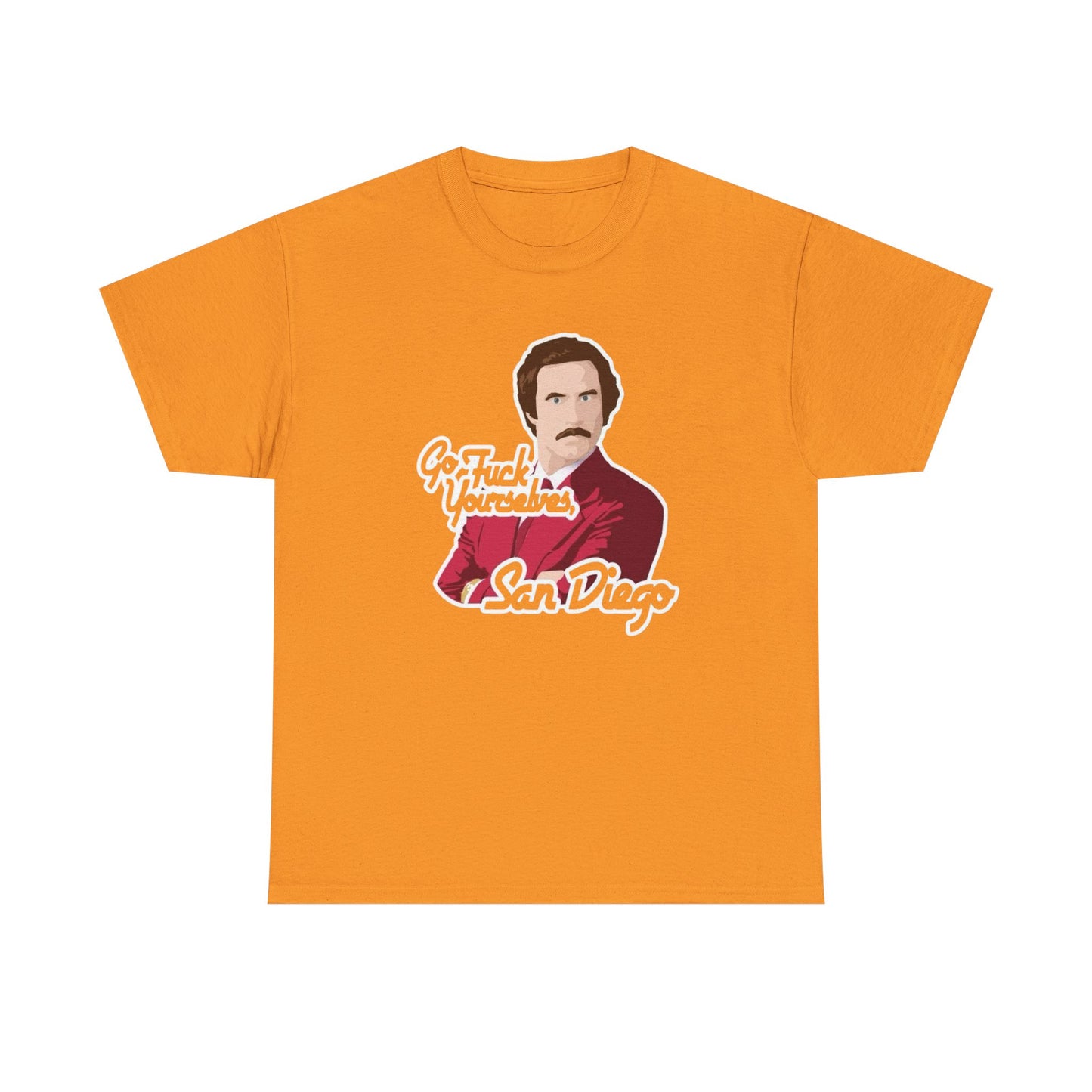 Anchorman Ron Burgundy San Diego Graphic T Shirt Unisex Heavy Cotton Tee