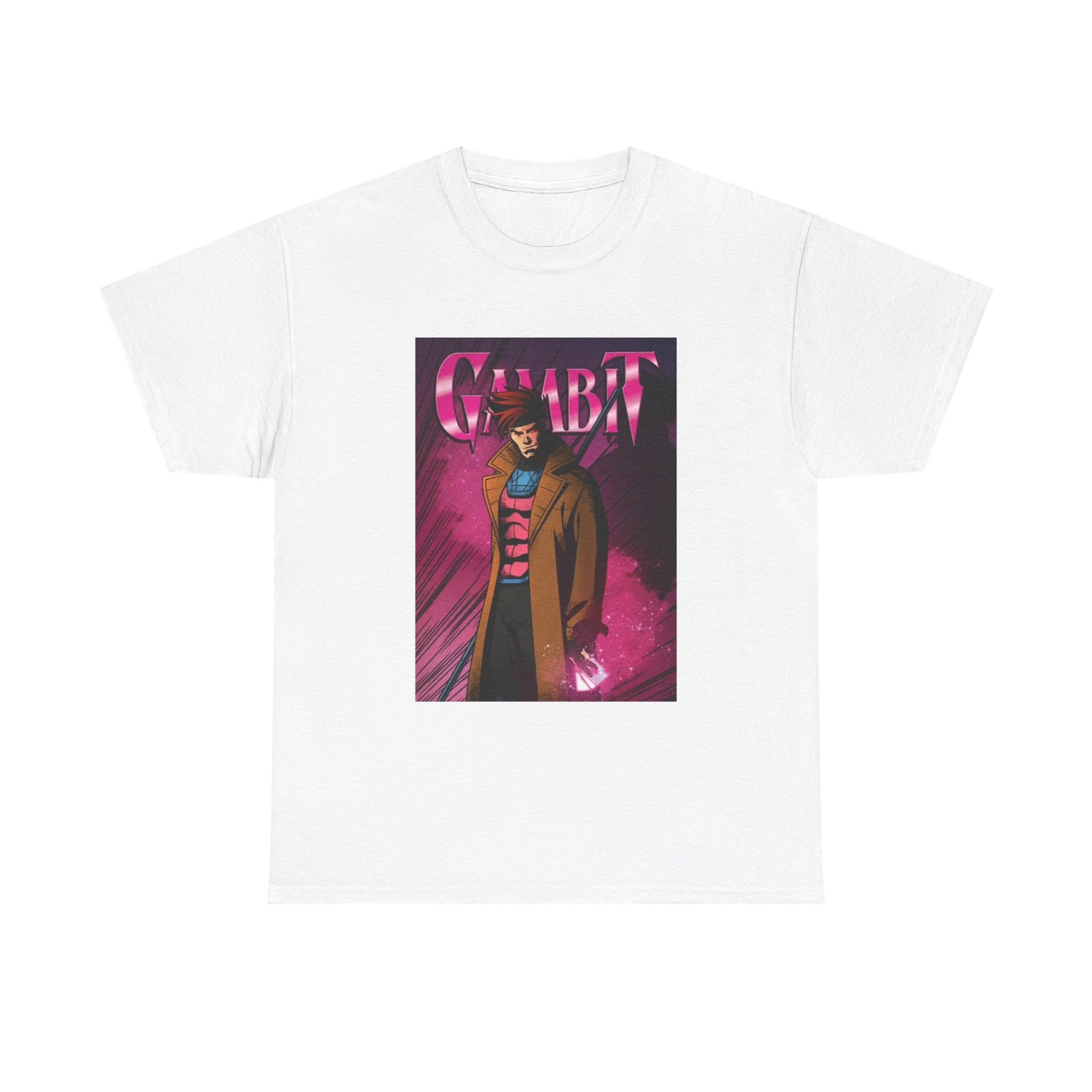 Gambit Tshirt Vintage Anime Cartoon Graphic Neon Unisex Heavy Cotton Tee