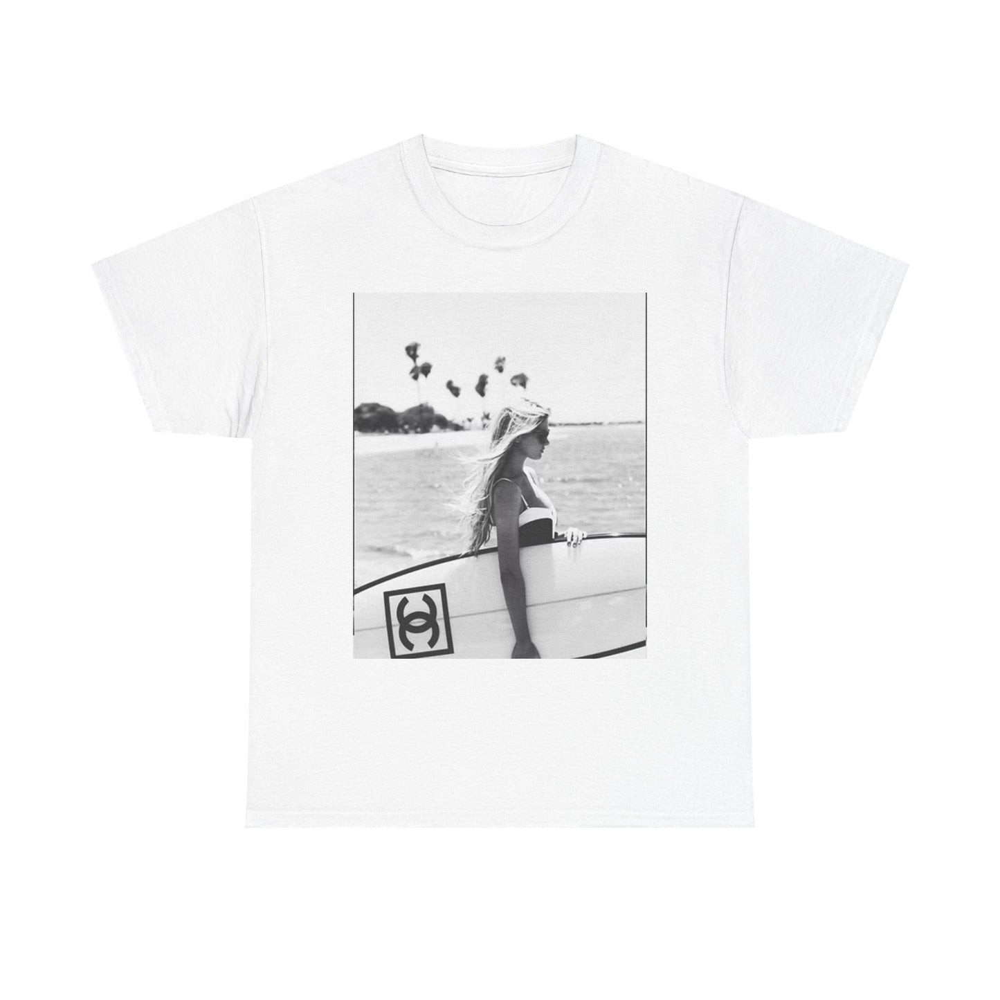 Vintage Surfing Poster T Shirt BRAND NEW Apparel Unisex Graphic Tee USA Chanel