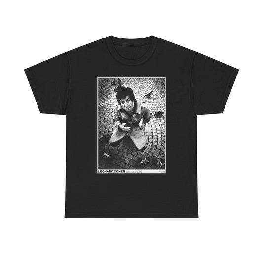 Leonard Cohen Graphic T Shirt Vintage Poster Unisex Heavy Cotton Tee