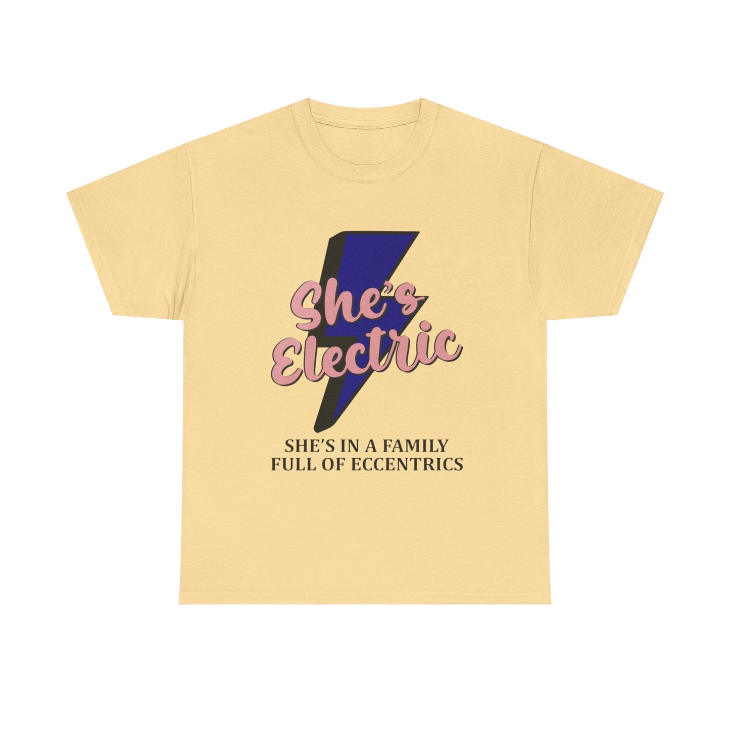Shes Electric Retro Graphic T Shirt Unisex Heavy Cotton Tee