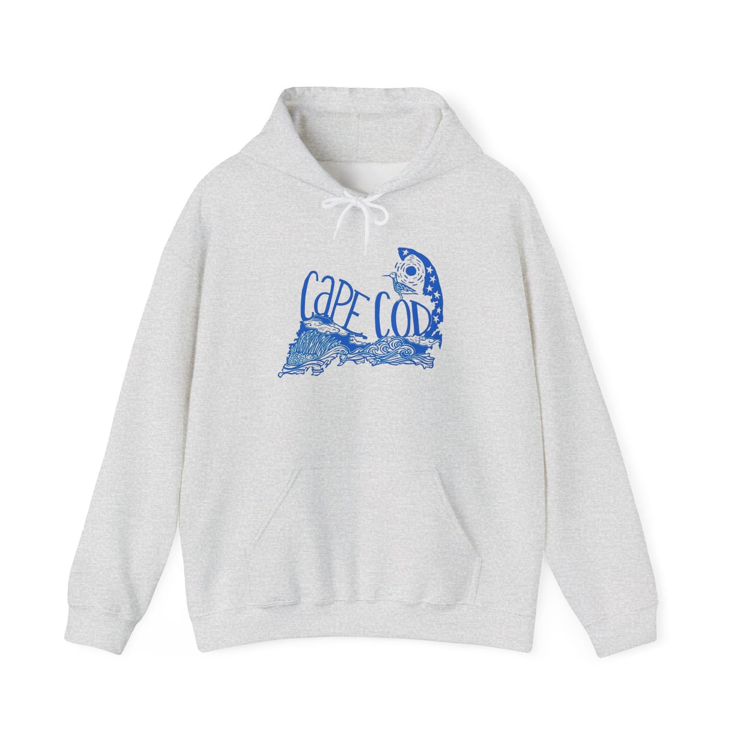 Cape Cod Retro Graphic Hoodie Unisex Heavy Blend™ Hooded Sweatshirt