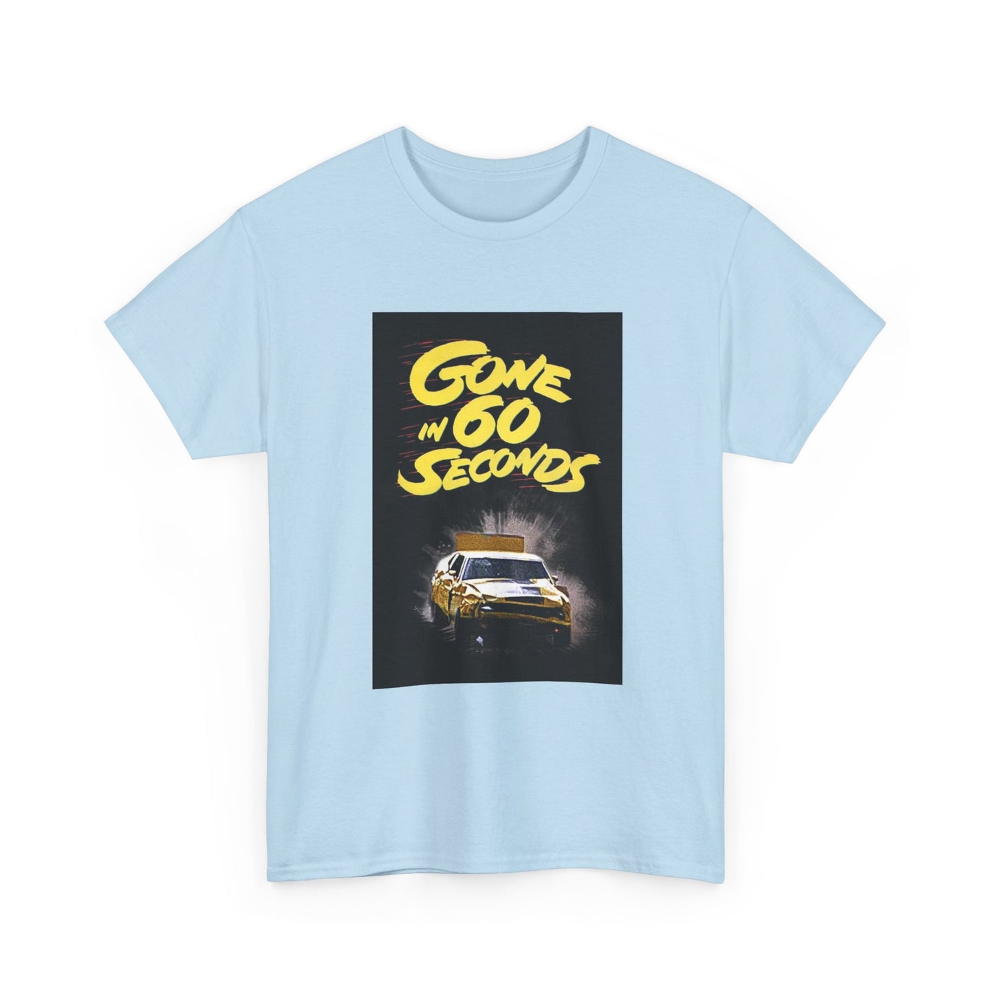 Gone in 60 Seconds Tshirt Vintage Ford Mustang Retro Poster Unisex Heavy Cotton