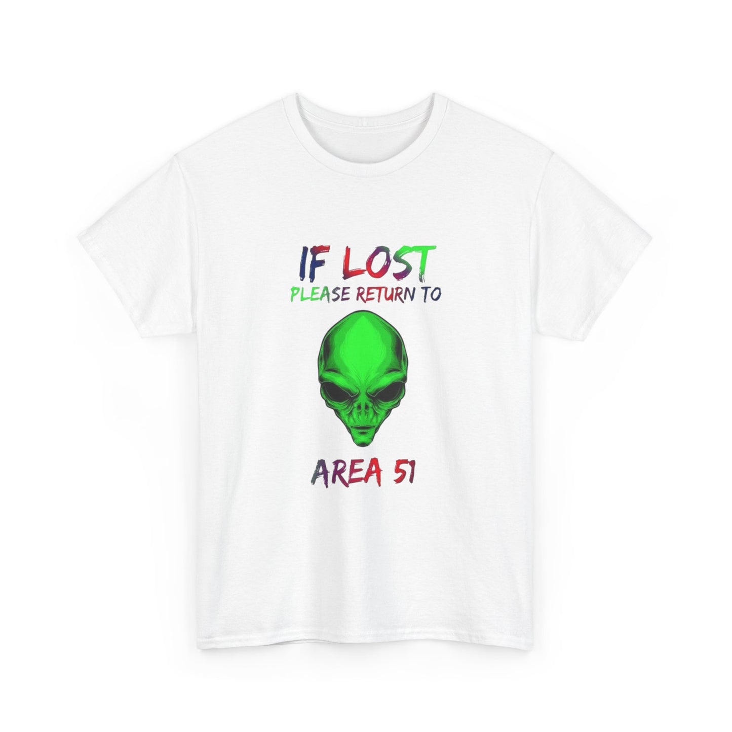 Return To Area 51 Alien Graphic T Shirt NEW Adult Unisex Heavy Cotton Tee
