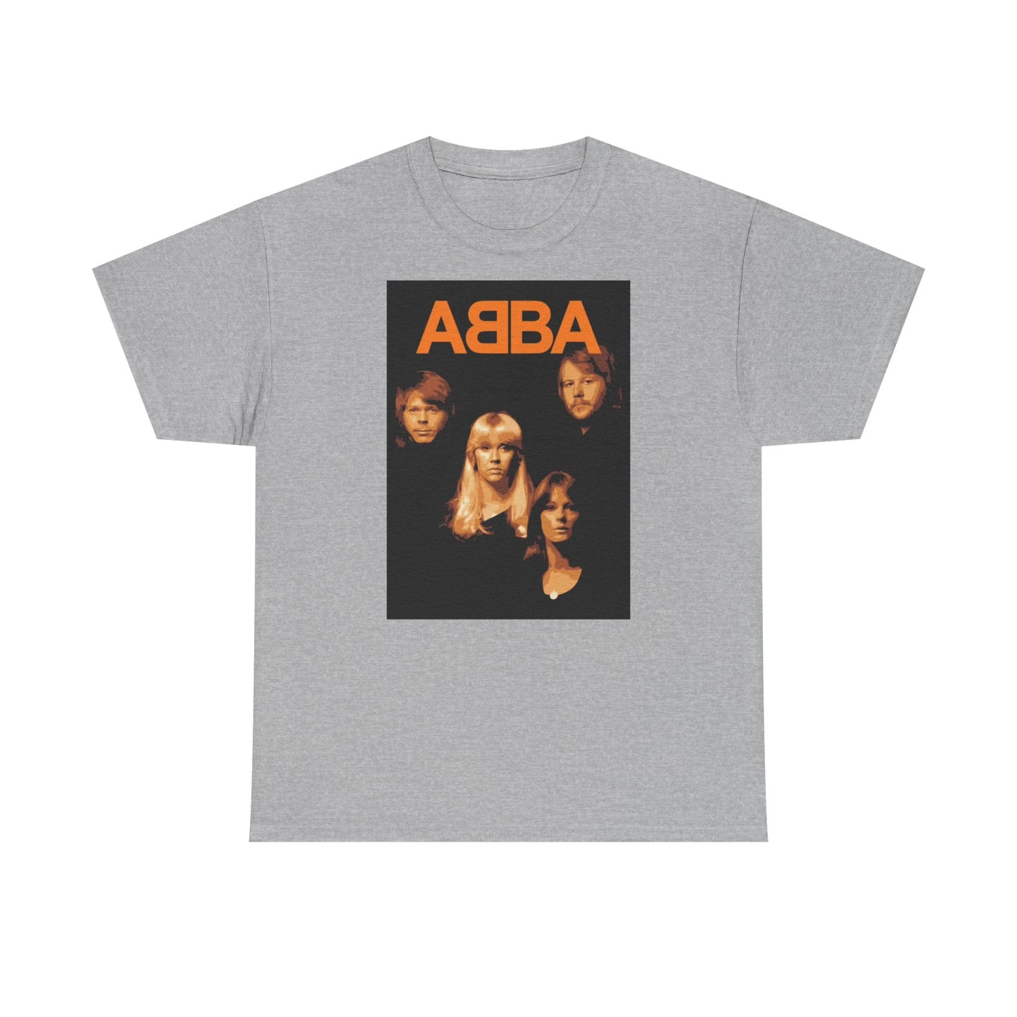 Abba T-shirt vintage retro neon lights classic music Unisex Heavy Cotton Tee