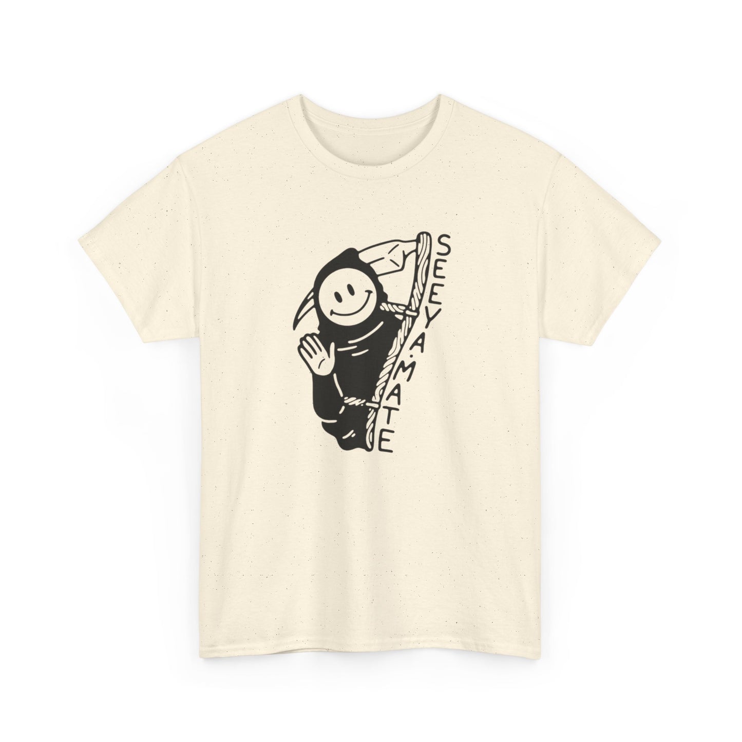 See Ya Mate Grim Reaper Funny Graphic T Shirt Unisex Heavy Cotton Tee Gift New