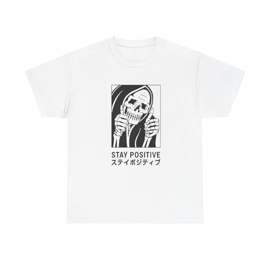 Stay Positive Graphic T-Shirt Comfy Cotton Tee Brand NEW