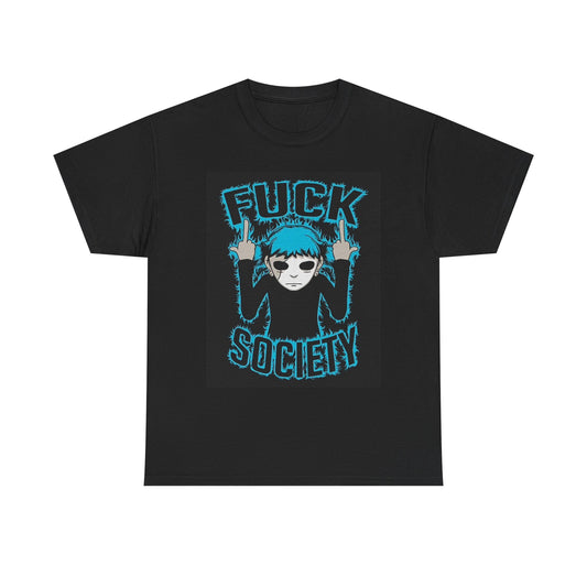 F Society Graphic T Shirt Funny Retro Cartoon Unisex Heavy Cotton Tee