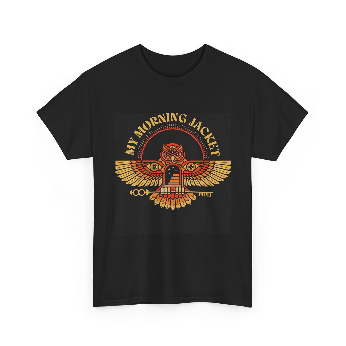 My Morning Jacket Tshirt Rock Band Owl Logo Retro Unisex Heavy Cotton Tee