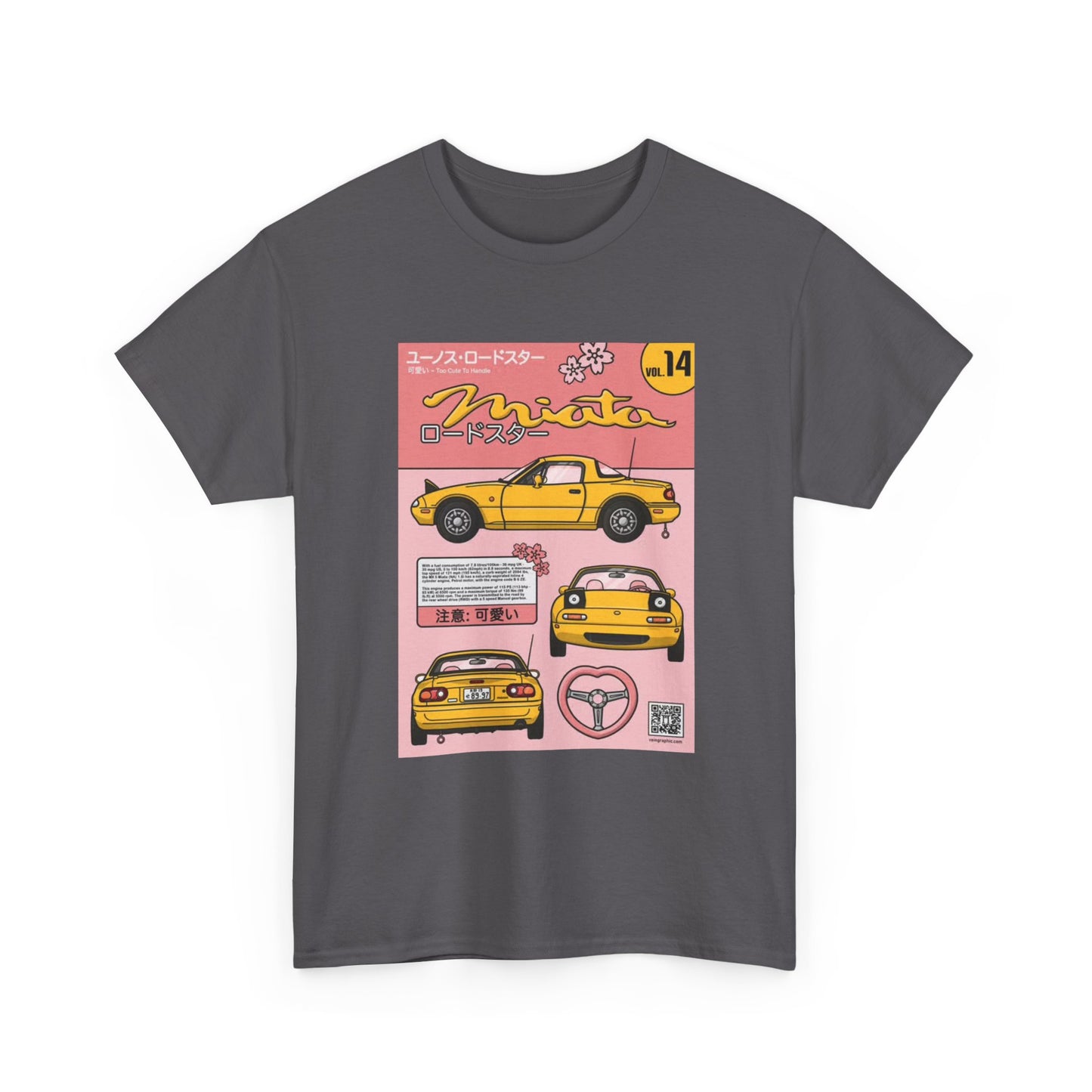 Mazda Miata Tshirt JDM Graphic Anime Cute Unisex Heavy Cotton Tee