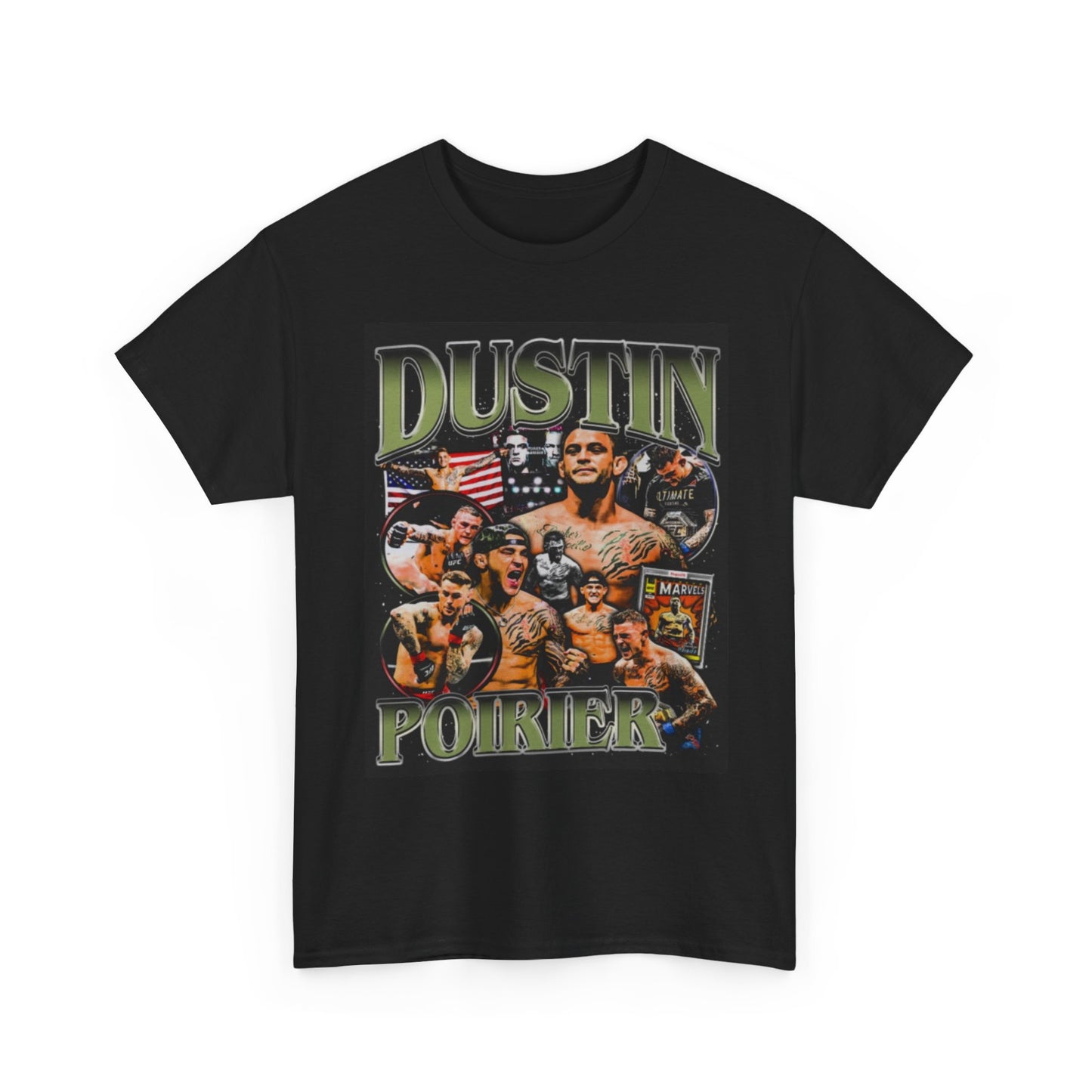Dustin Poirier Graphic T Shirt Vintage Heavy Cotton Tee UFC Retro Champ