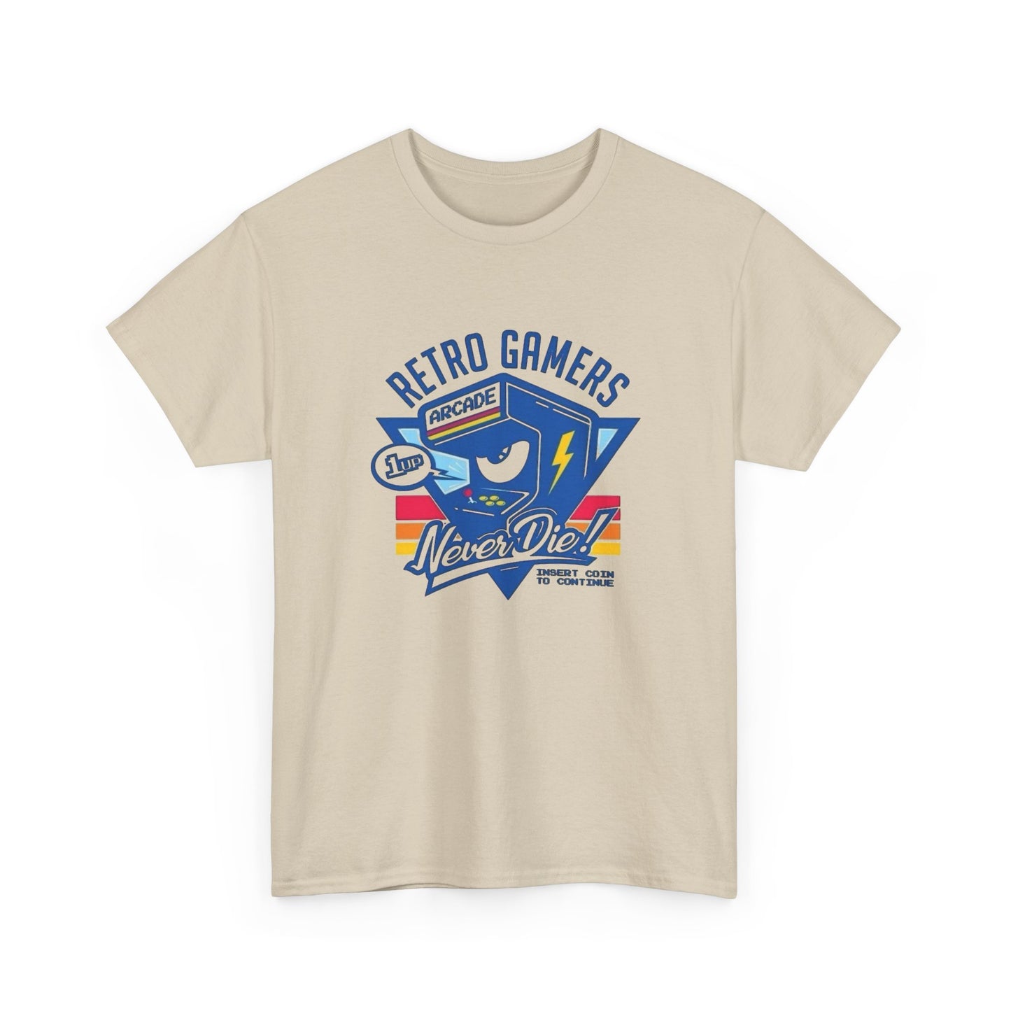 Retro Gamers Never Die Graphic T Shirt NEW Adult Regular Sizing Tee