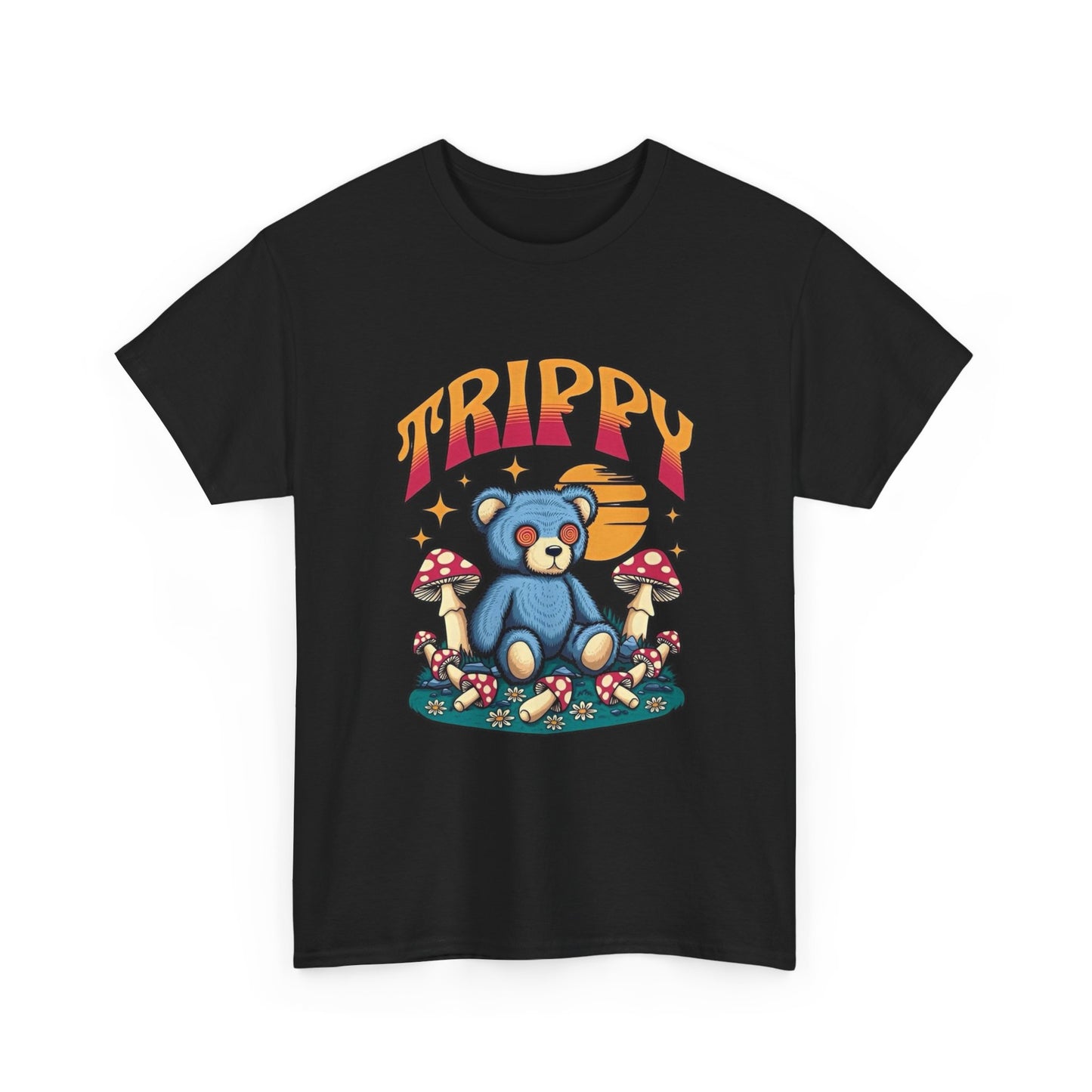 Trippy Bear Graphic T-Shirt Men's Women's Heavy Cotton Tee NEW GIFT