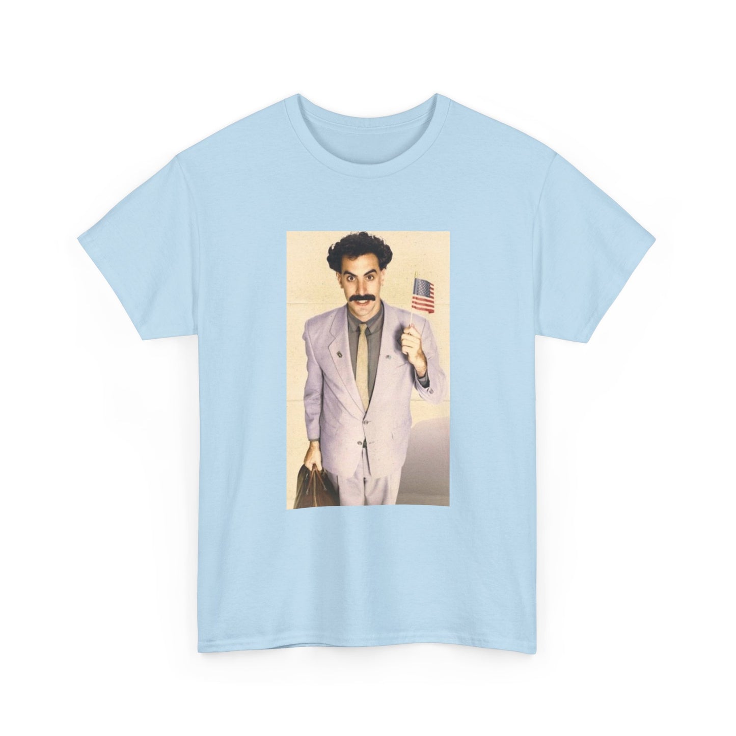Borat Comes to America Tshirt Funny Comedy Movie Unisex Heavy Cotton Tee