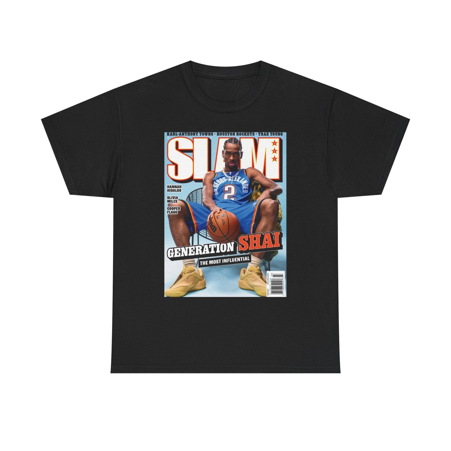 Shai Gilgeous Alexander Graphic T Shirt OKC Basketball Retro Unisex Heavy Cotton
