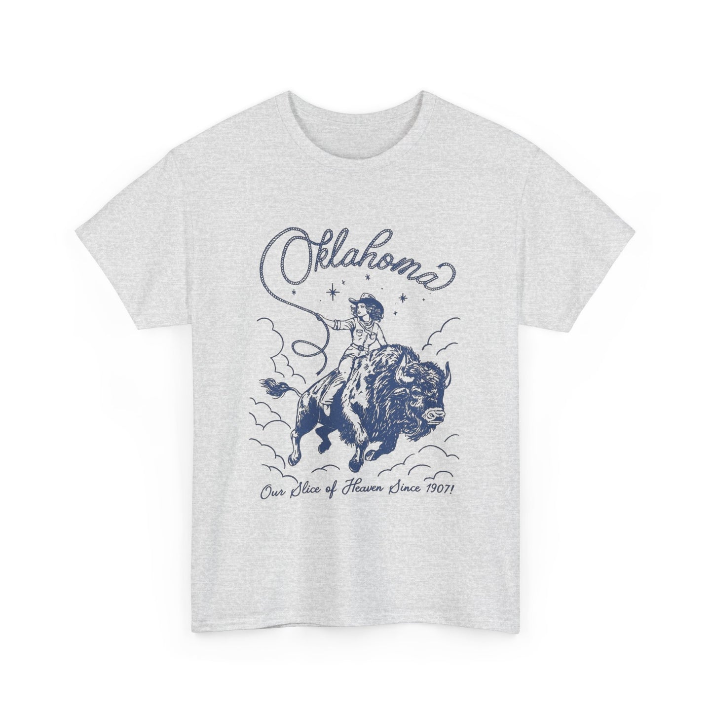 Oklahoma Cowgirl Graphic T Shirt Unisex Heavy Cotton Tee NEW Gift