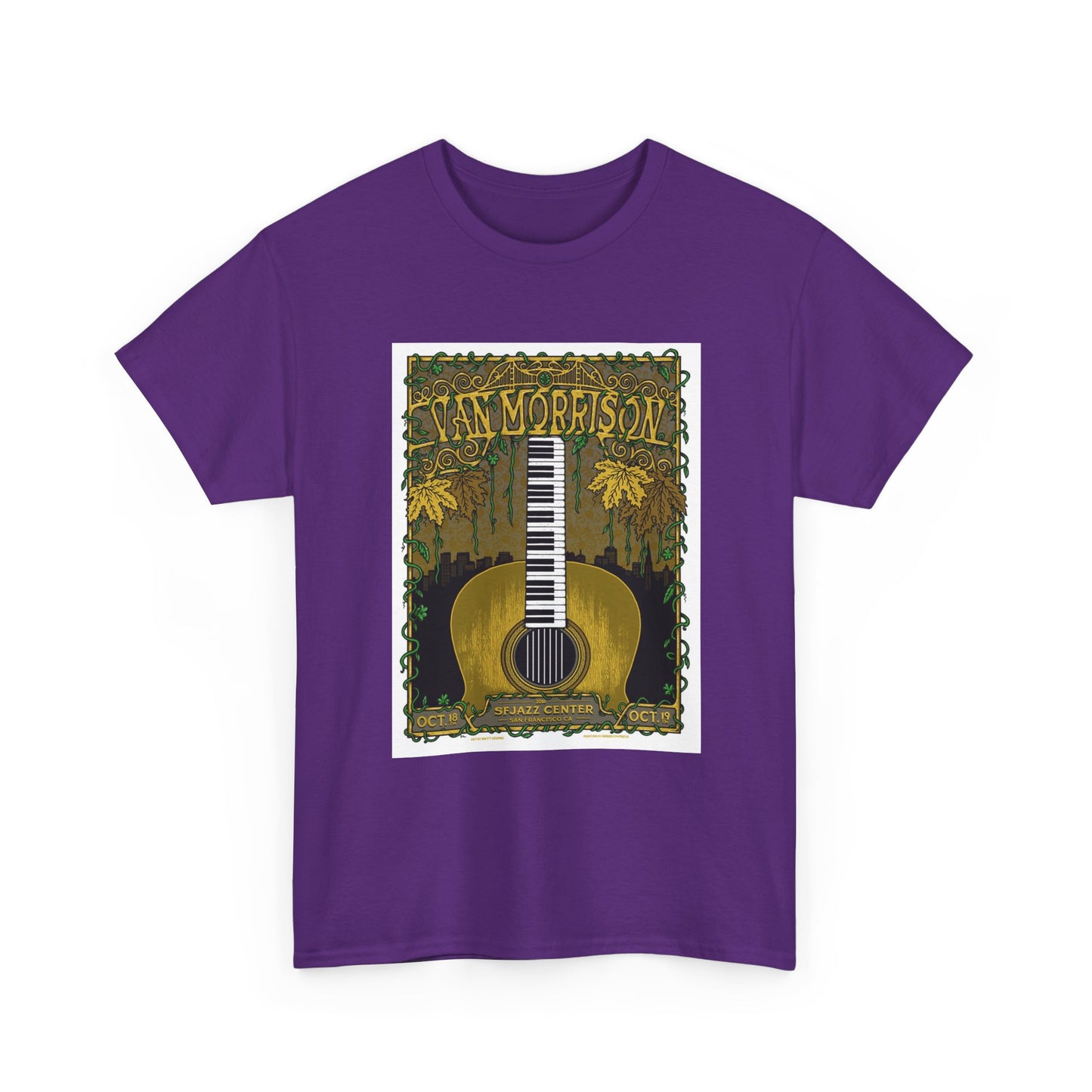 Van Morrison Tshirt Classic Rock Merch Graphic Retro Unisex Heavy Cotton Tee