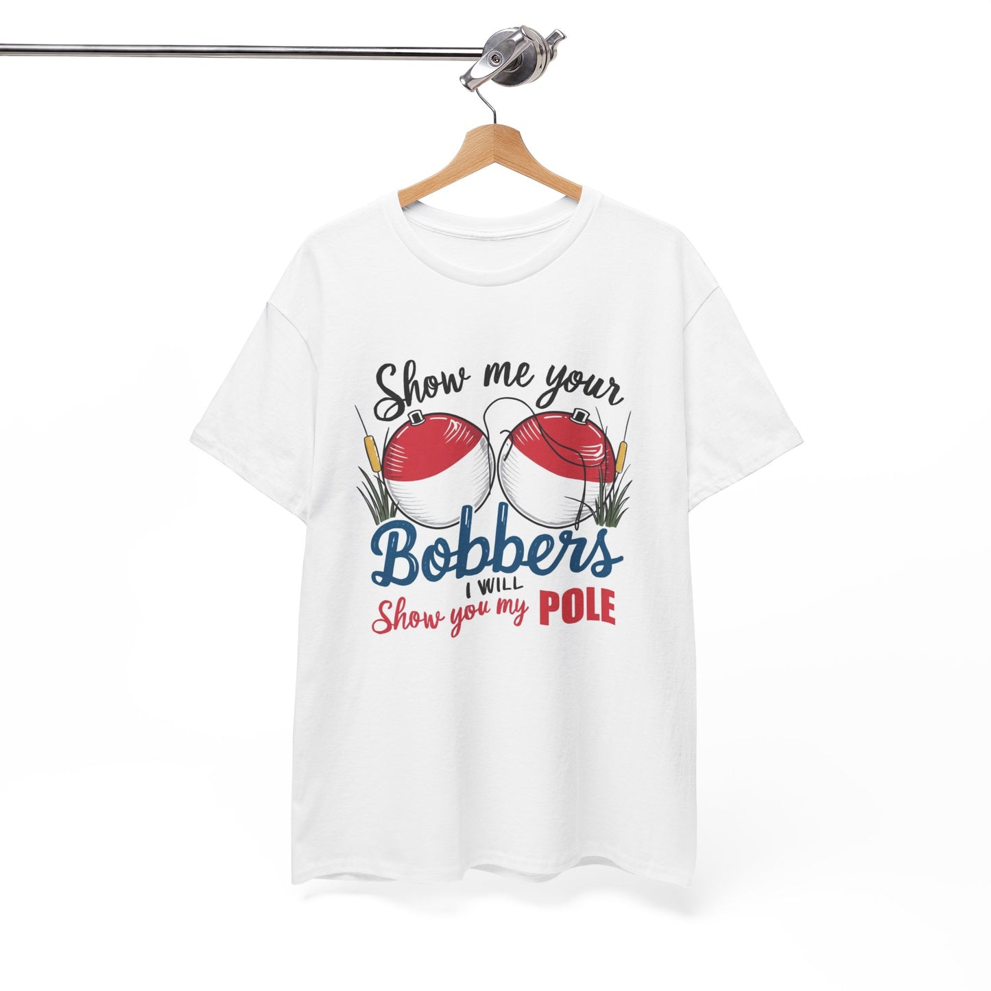 Funny Fishing Sex Jokes Graphic T Shirt Men's Heavy Cotton Tee