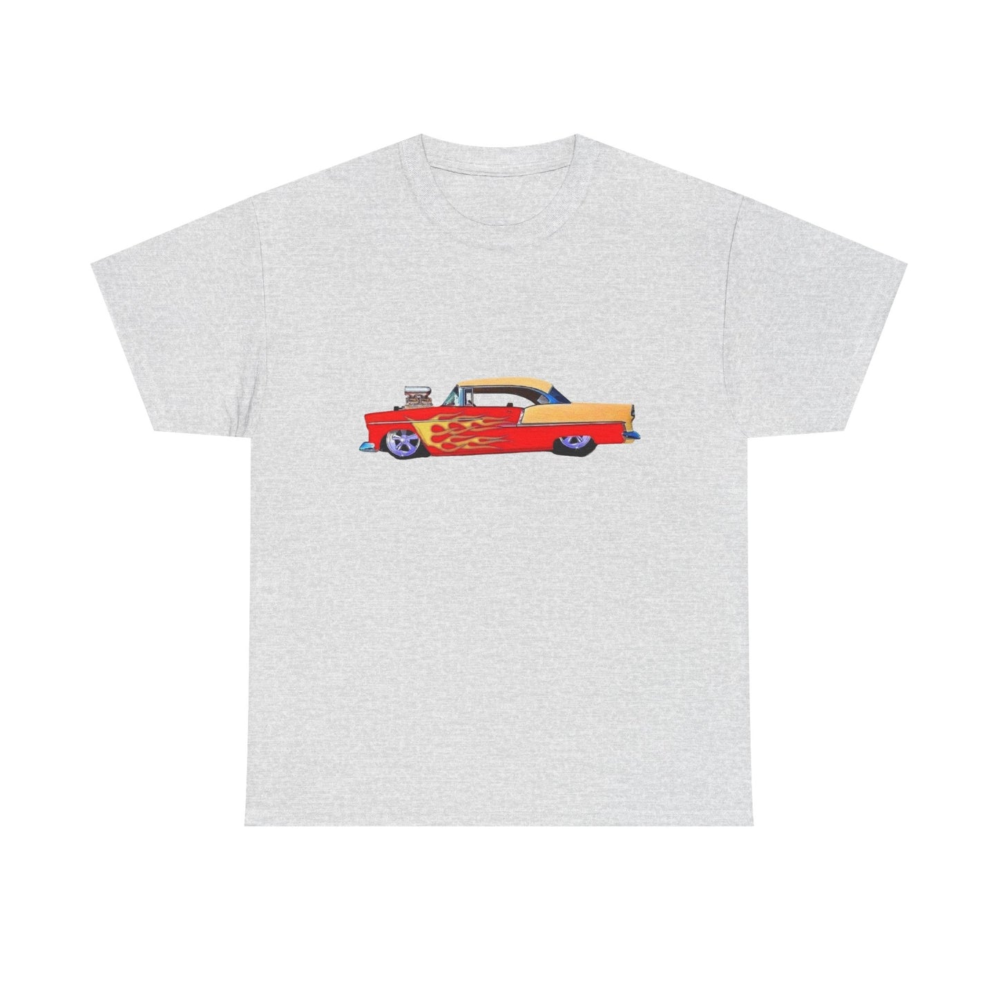 57 Chevy Hotrod Graphic T Shirt Unisex Heavy Cotton Tee NEW