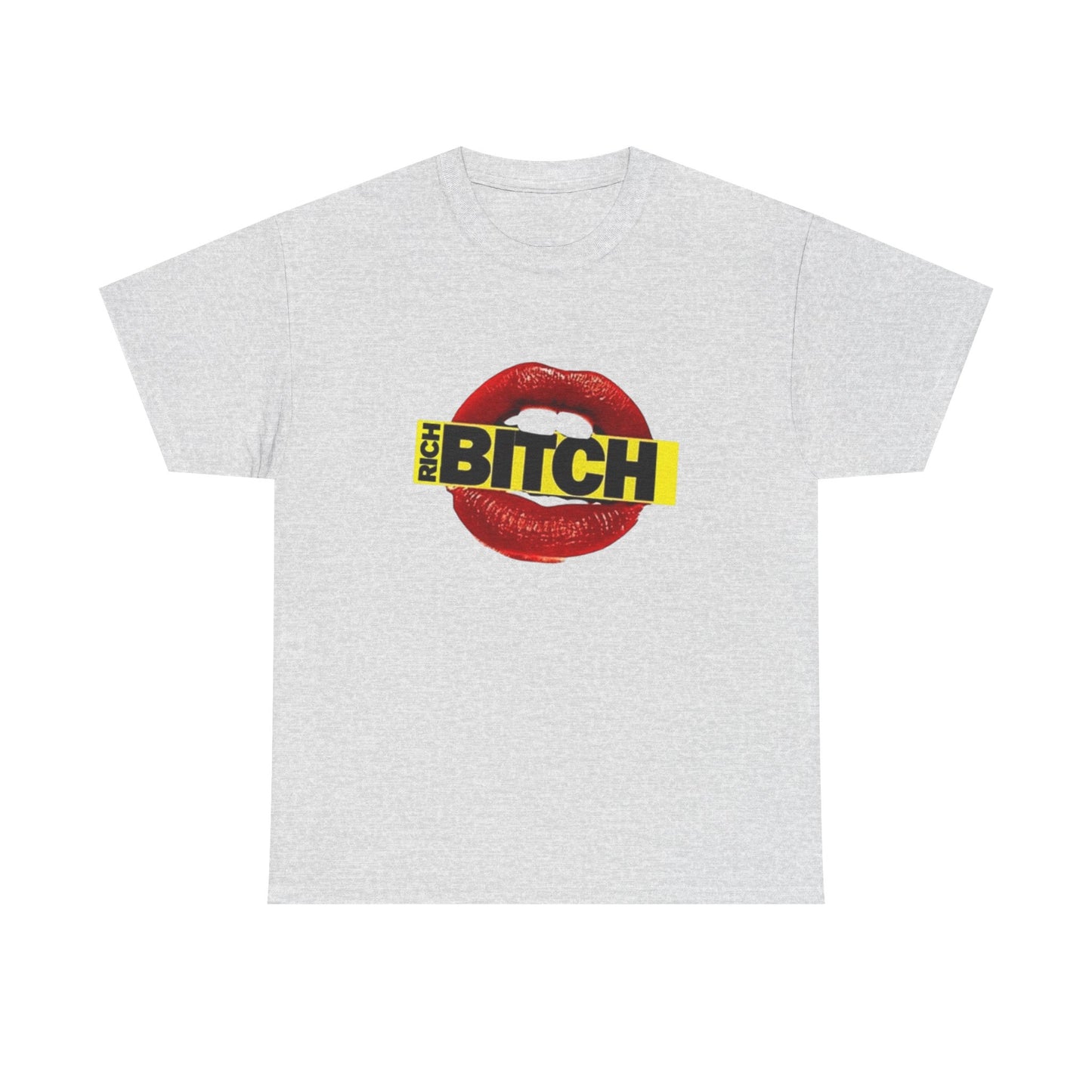 Rich Bitch Lips T-Shirt Unisex Heavy Cotton Tee Gift New