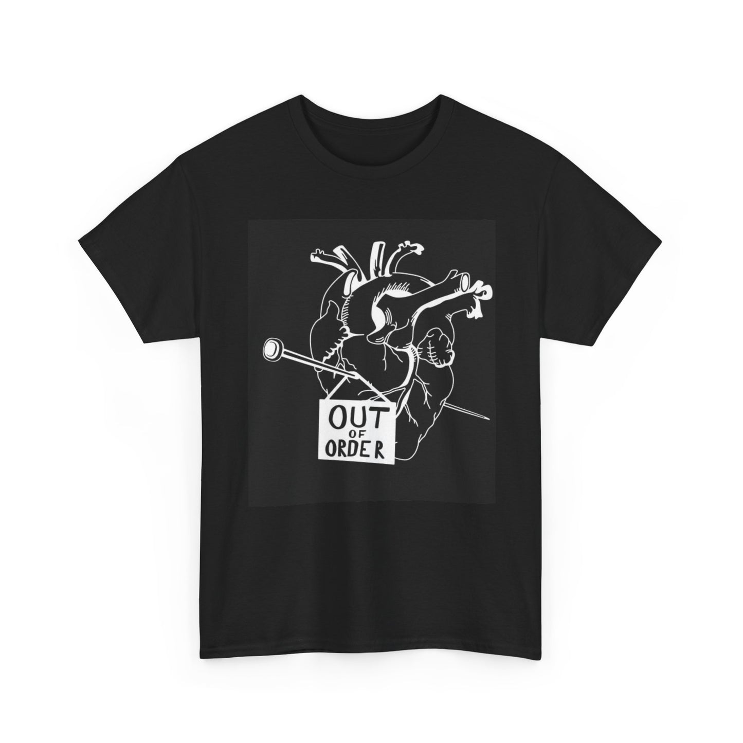 Hearts Out Of Order Graphic T Shirt NEW Cotton Tee Gift