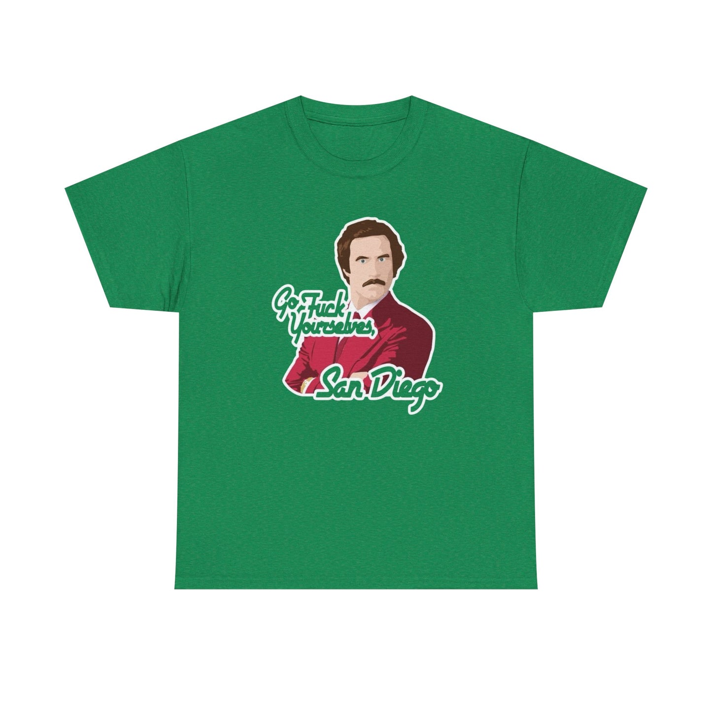 Anchorman Ron Burgundy San Diego Graphic T Shirt Unisex Heavy Cotton Tee