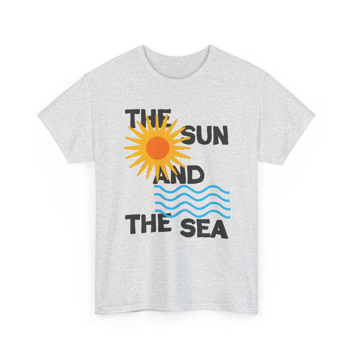The Sun And The Sea Graphic T Shirt Retro Men's Heavy Cotton Tee