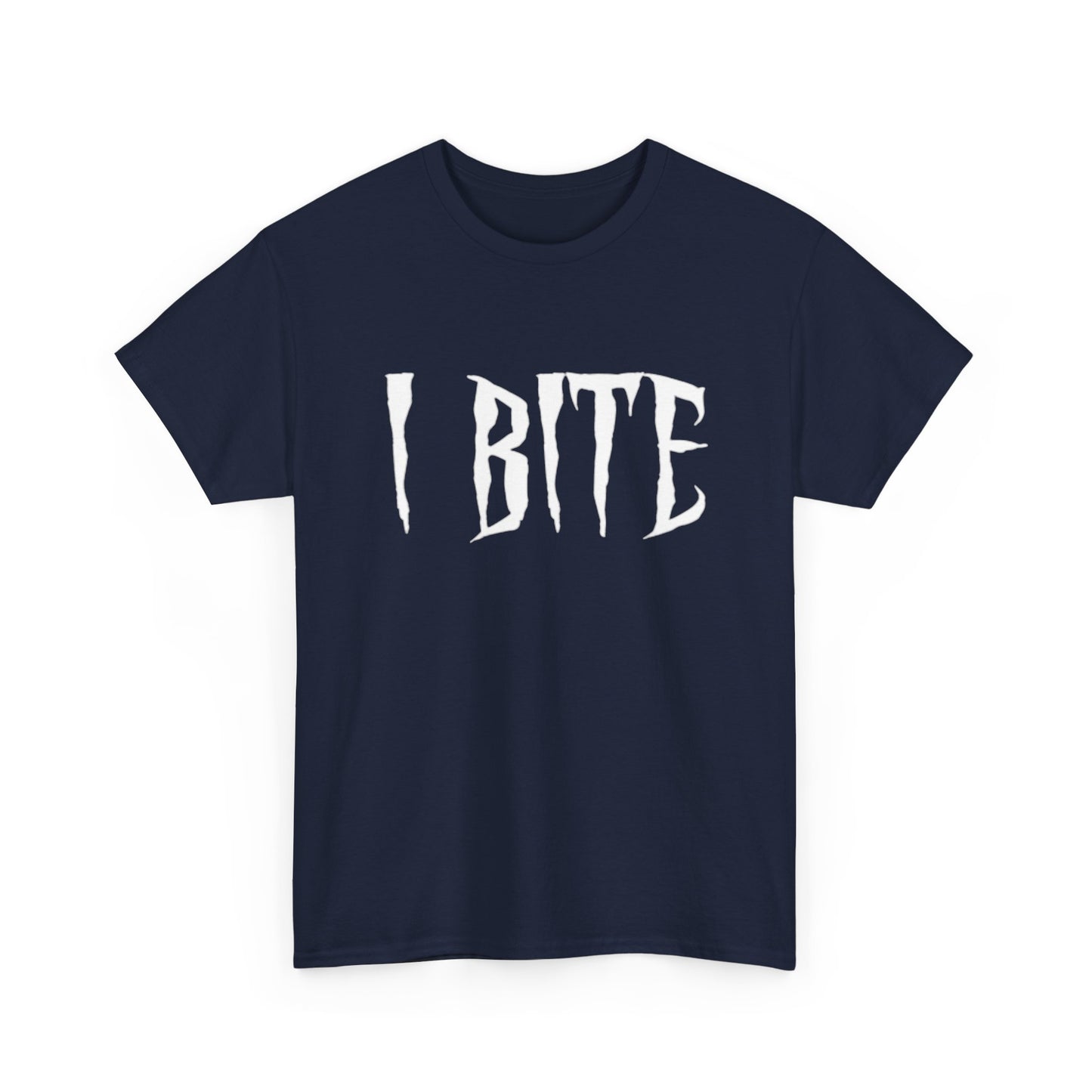 I Bite Shirt Funny Joke Graphic Vampire Dad Humor Unisex Heavy Cotton Tee