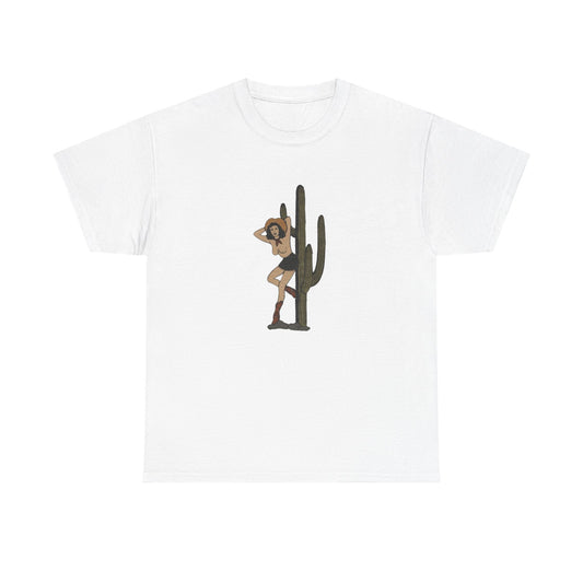 Desert Cowgirl Pinup Graphic T-Shirt Cotton Tee New Gift Vintage