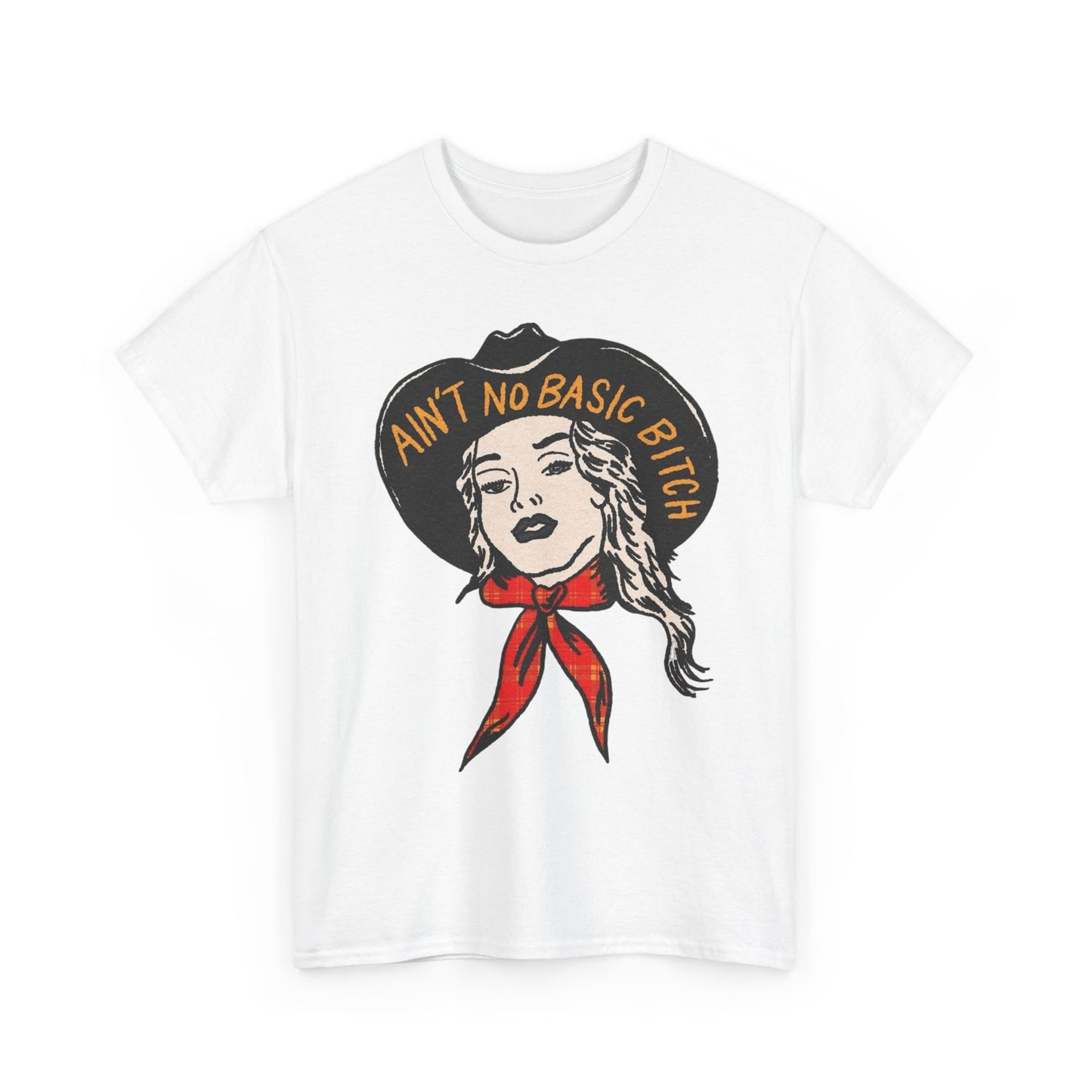 Ain't No Basic Bitch Cowgirl Vintage Graphic T-Shirt, Unisex Cotton Shirt