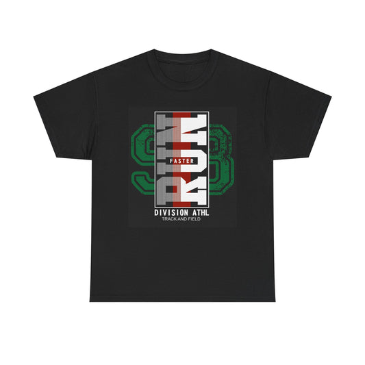 Run Faster Graphic T Shirt Track And Field Unisex Heavy Cotton Tee