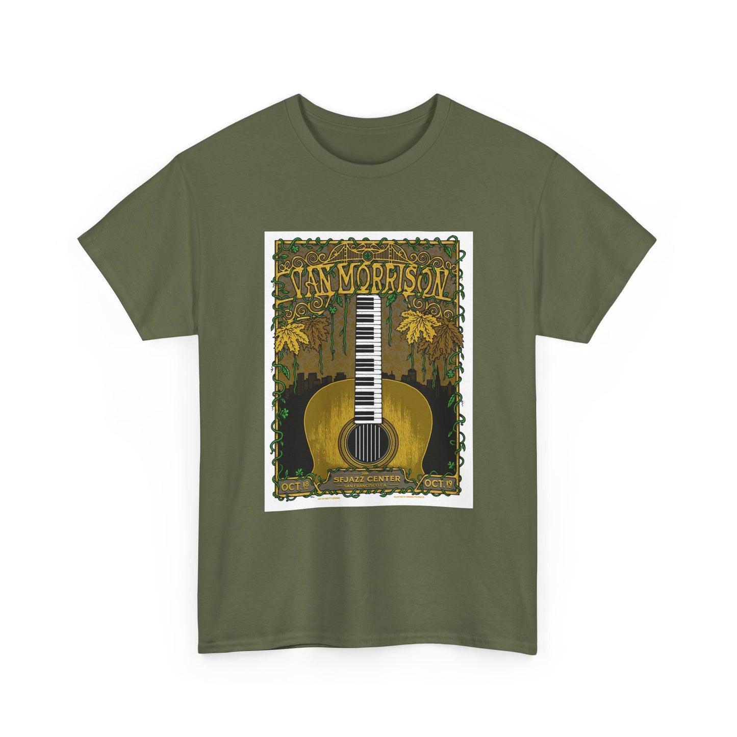 Van Morrison Tshirt Classic Rock Merch Graphic Retro Unisex Heavy Cotton Tee