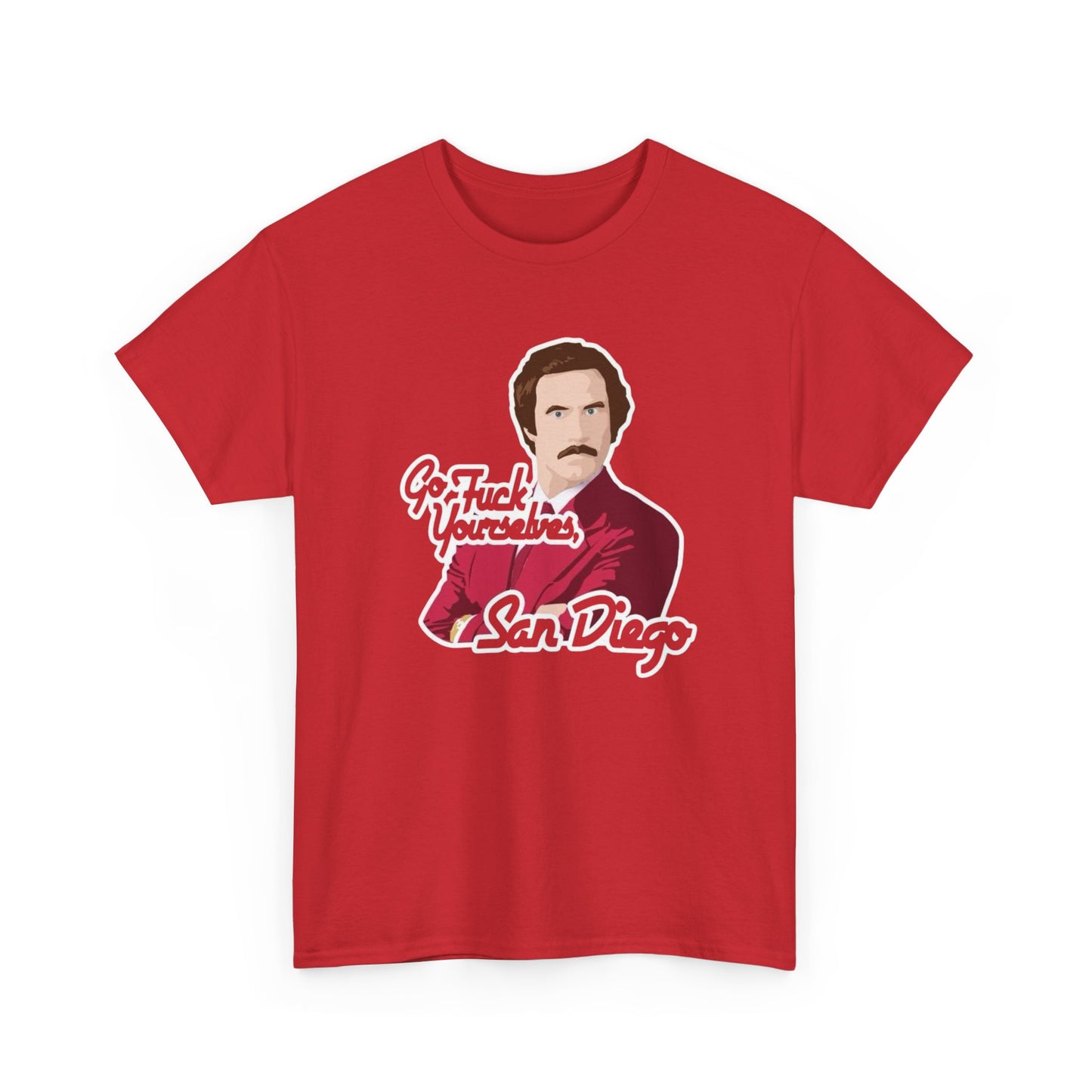Anchorman Ron Burgundy San Diego Graphic T Shirt Unisex Heavy Cotton Tee