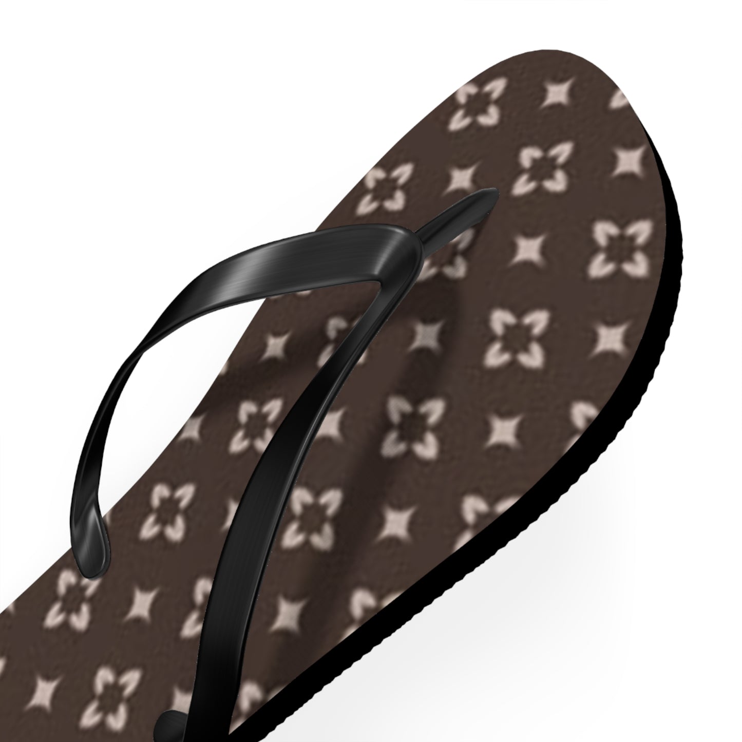 Brown And White Monogram Flip Flops, Sandals Slides, Summer Footwear, Brand New