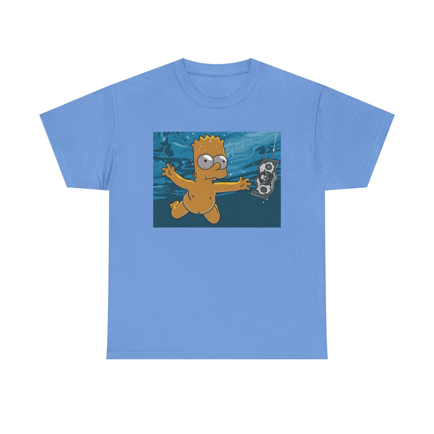 Simpsons T-shirt vintage nirvana retro art funny graphic Unisex Heavy Cotton Tee