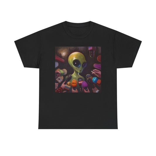 Alien News Graphic T Shirt NEW Adult Unisex Heavy Cotton Tee