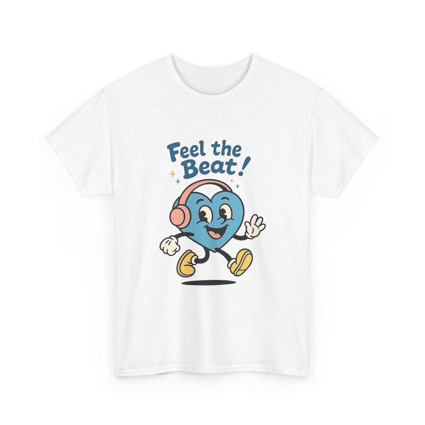 Feel The Beat Music Graphic T Shirt NEW GIFT Unisex Heavy Cotton Tee