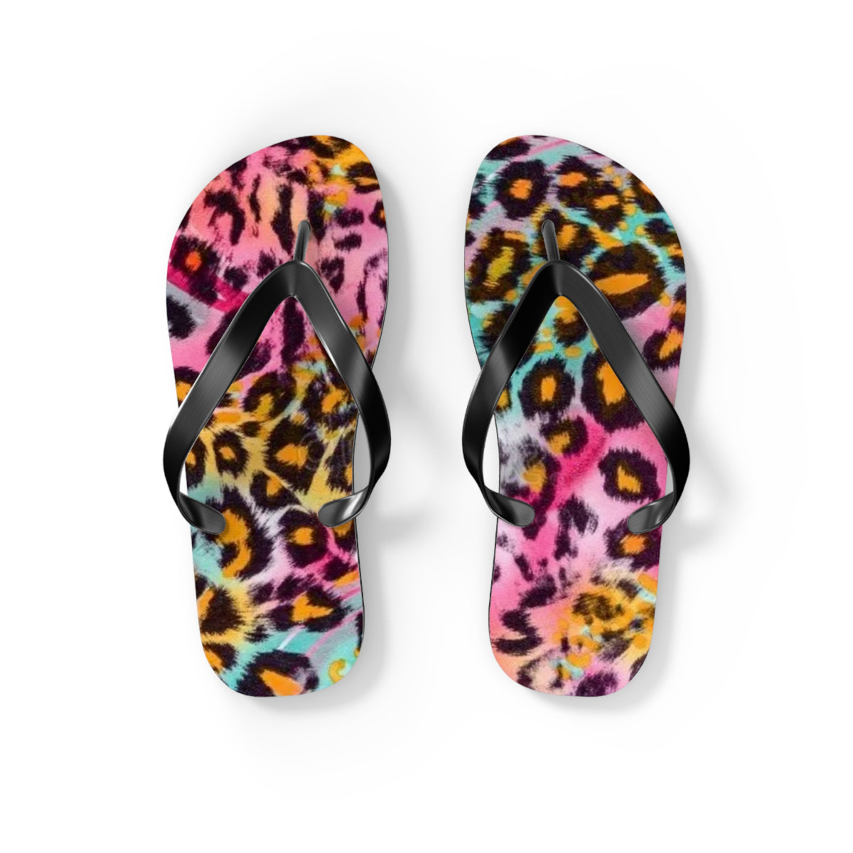 Pink Cheetah Beach Sandals, Slides for Summer, Flip Flops, Water Resistant