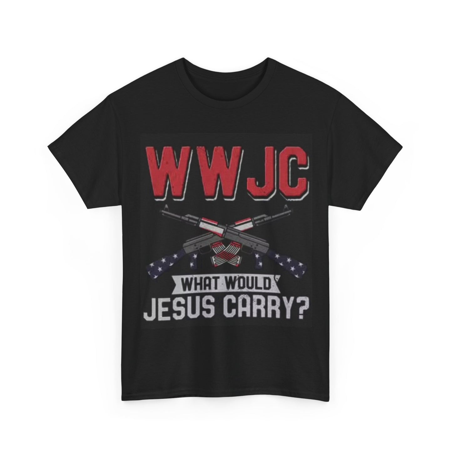 What Would Jesus Carry Funny Shirt 1776 Guns Unisex Heavy Cotton Tee